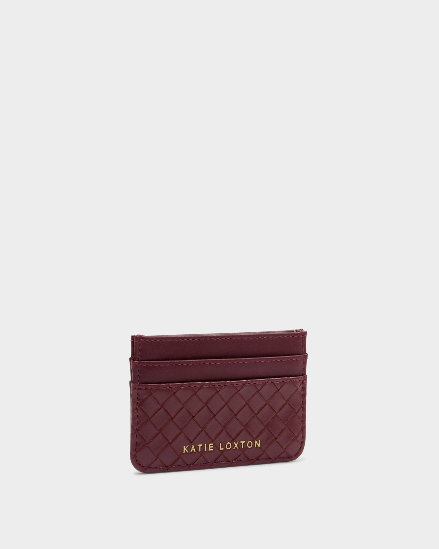 Nova Woven Texture Cardholder 'Cherry'