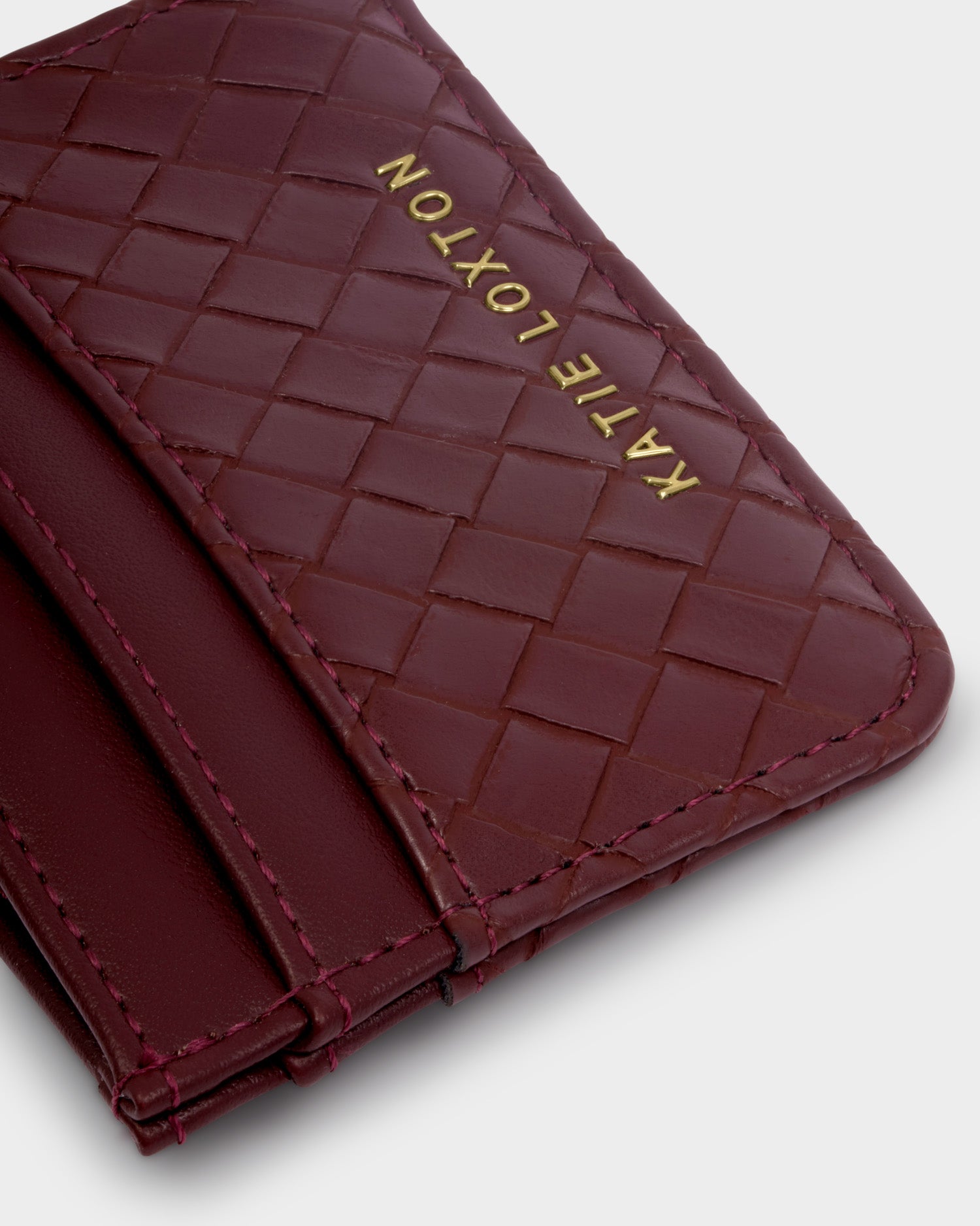 Nova Woven Texture Cardholder 'Cherry'
