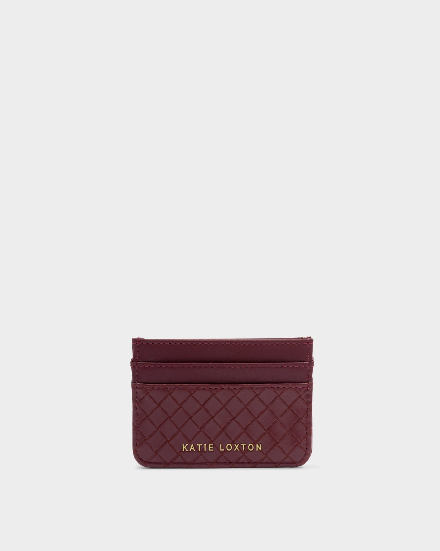 Nova Woven Texture Cardholder 'Cherry'