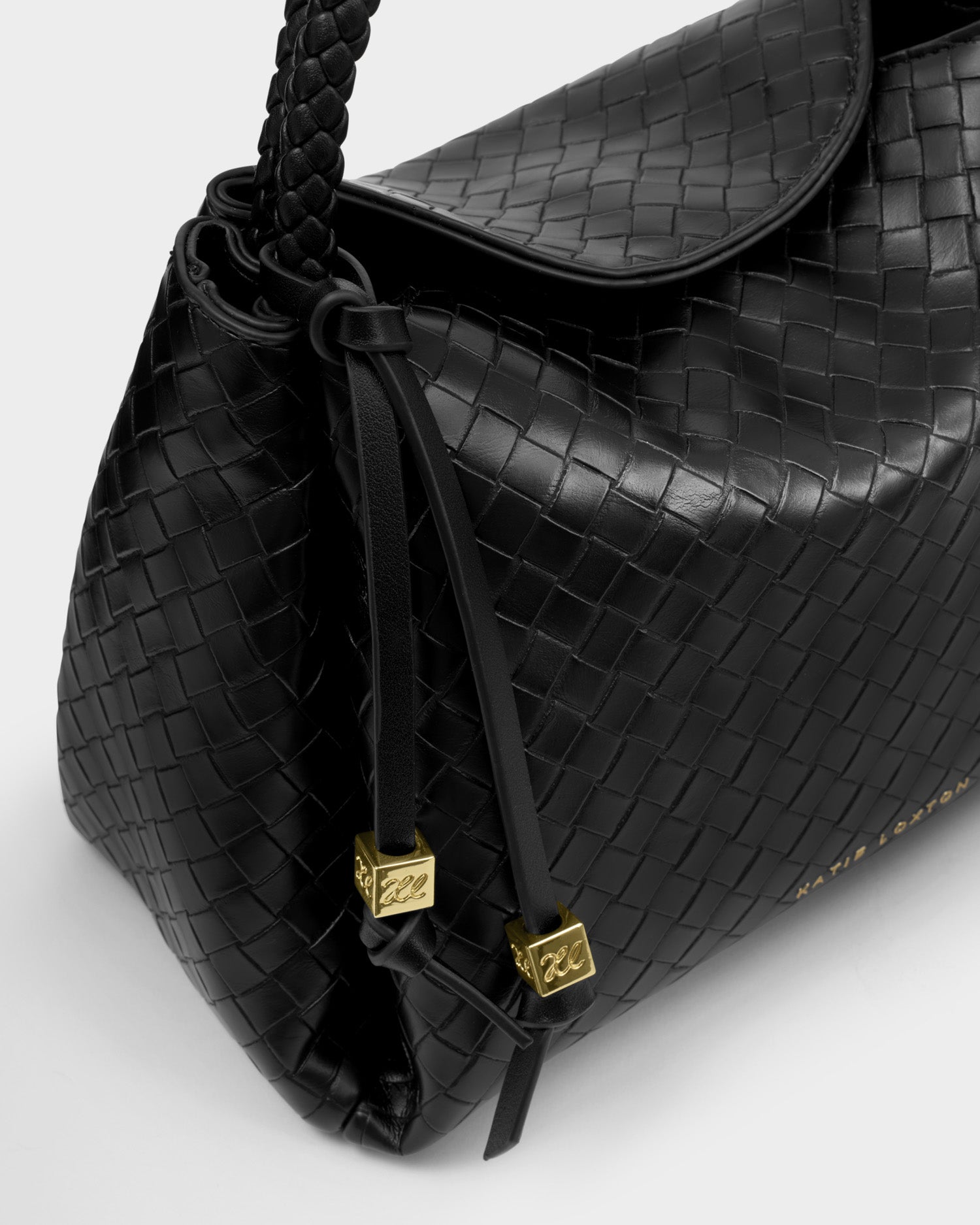 Nova Woven Texture Top Handle Bag 'Black'