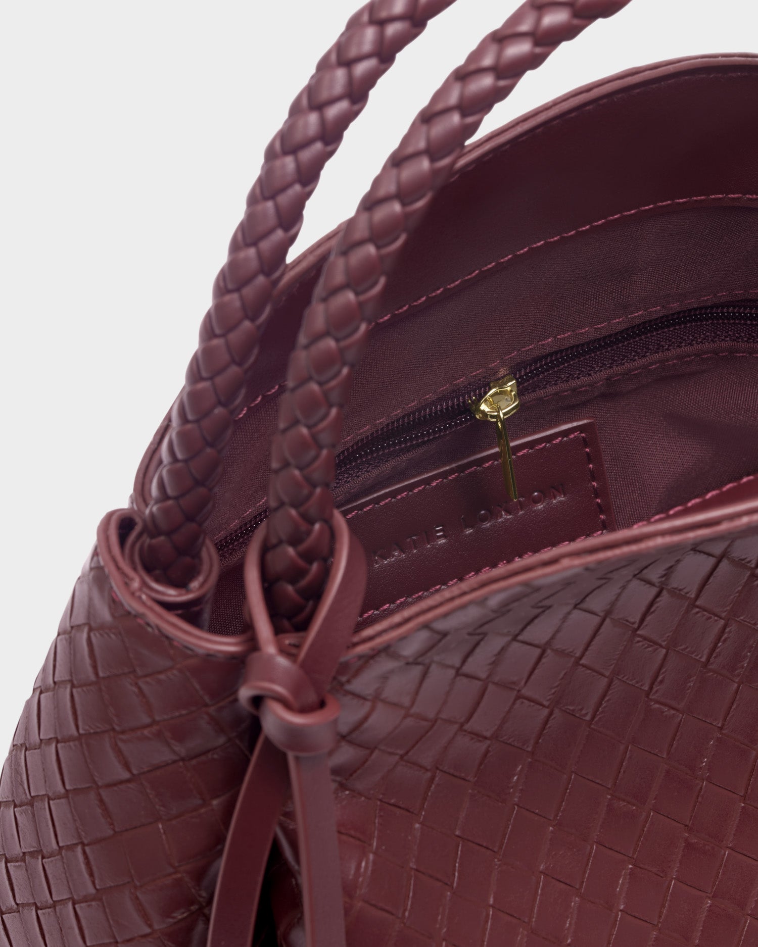 Nova Woven Texture Top Handle Bag 'Cherry'