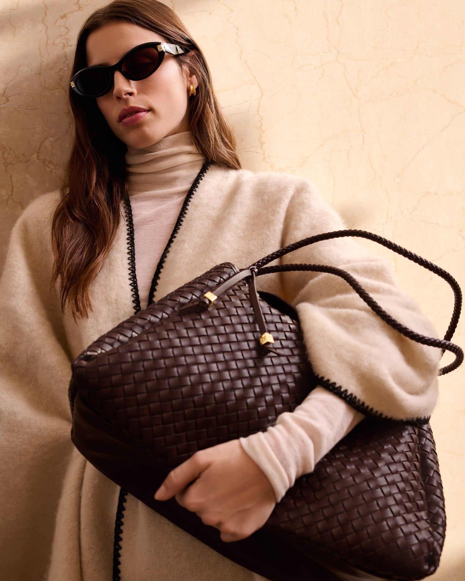 Nova Hand Woven Large Shoulder Bag 'Chocolate'