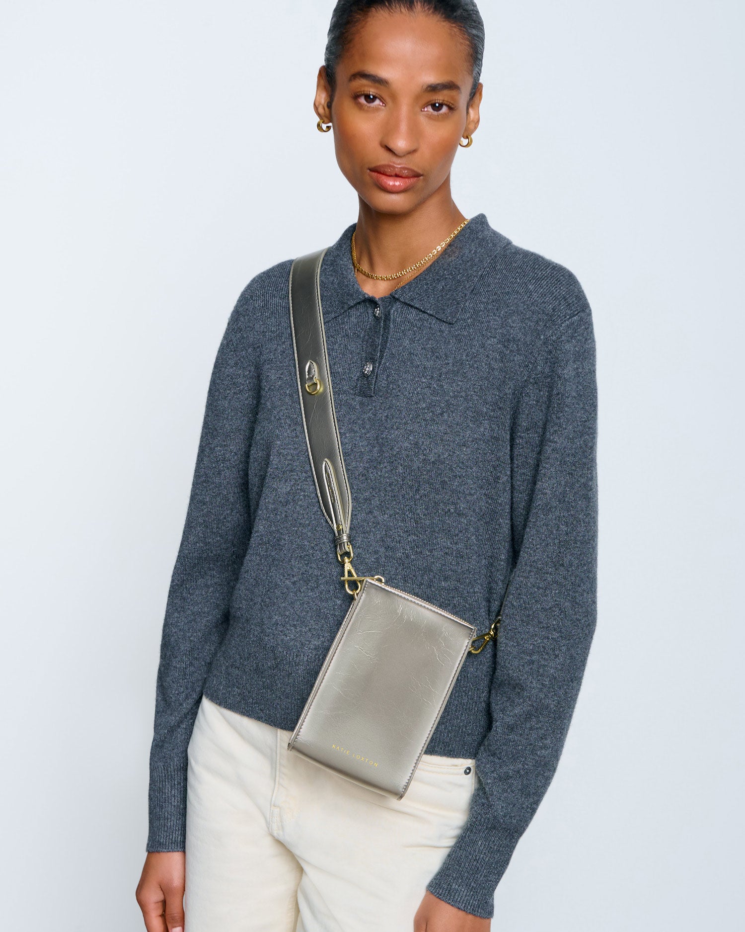 Avery Slim Crossbody Bag 'Pewter'