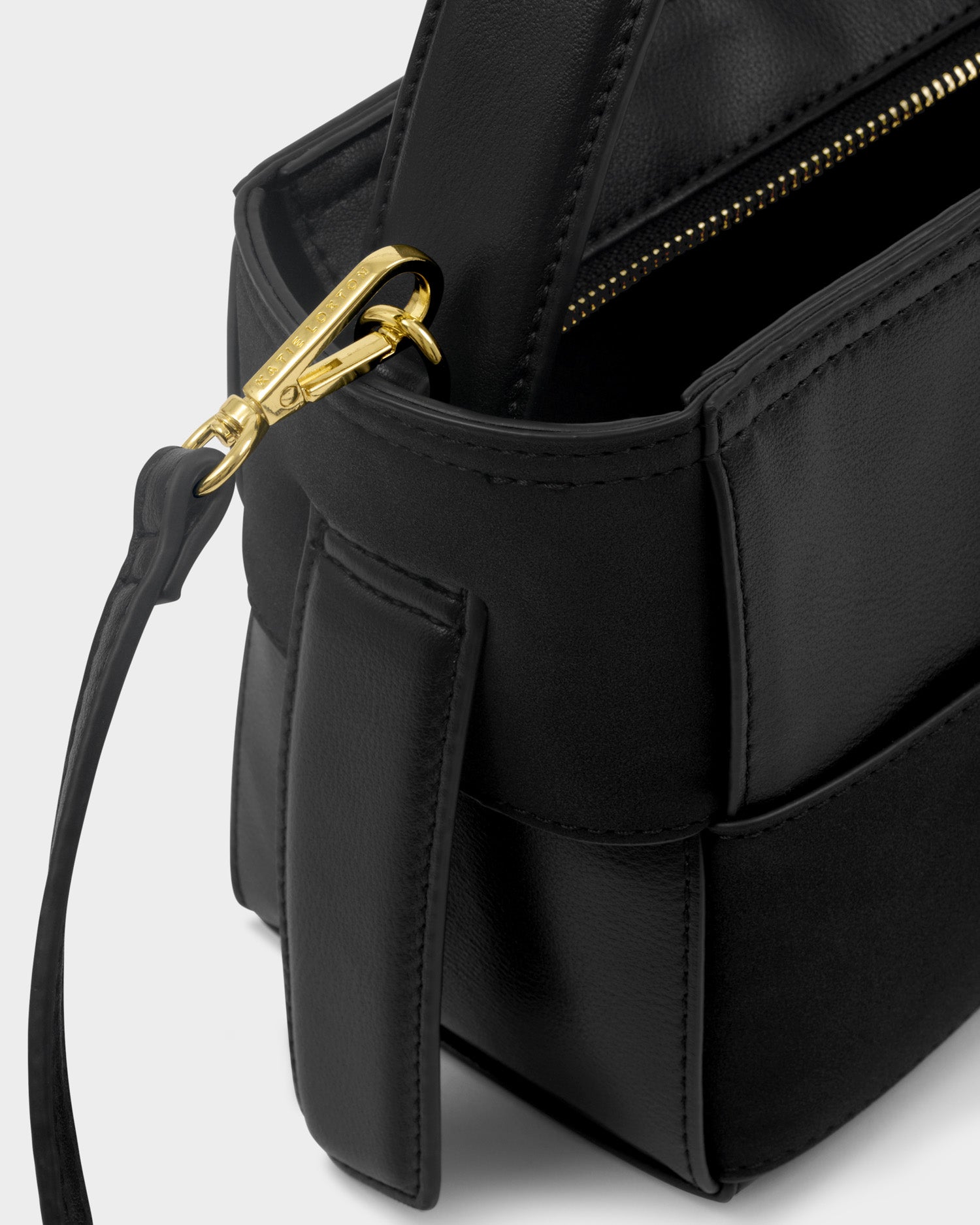 Taya Woven Suedette Top Handle Bag 'Black'