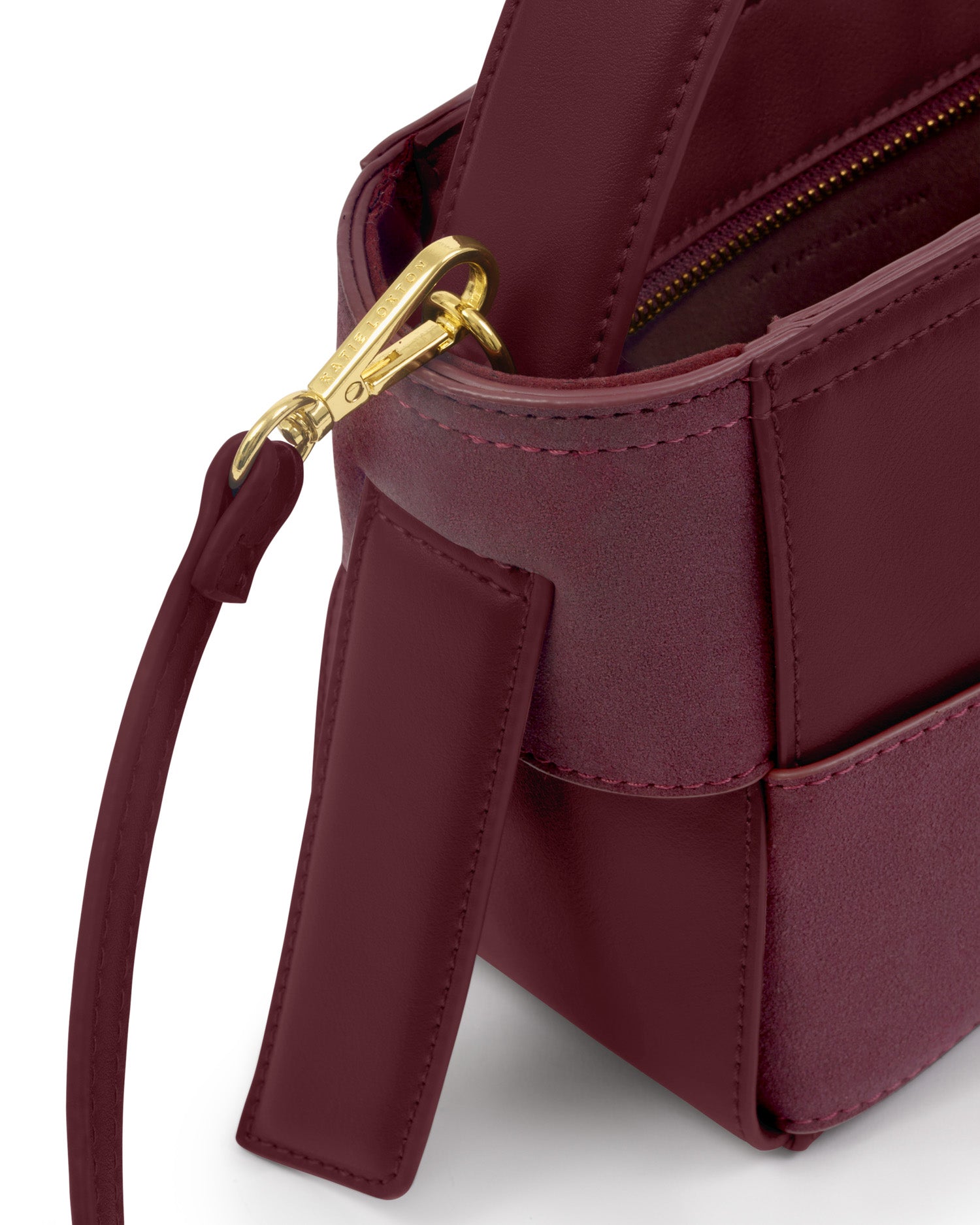 Taya Woven Suedette Top Handle Bag 'Cherry'