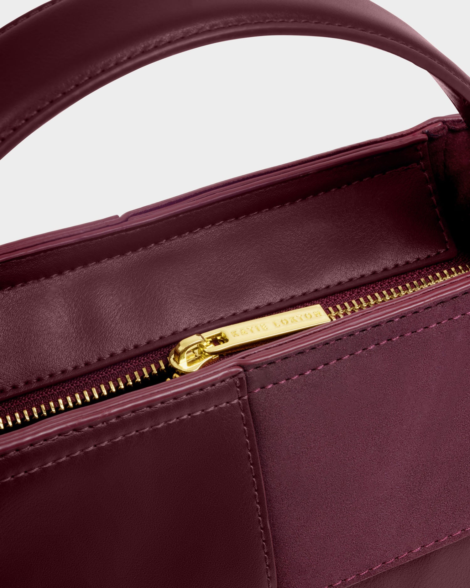 Taya Woven Suedette Top Handle Bag 'Cherry'