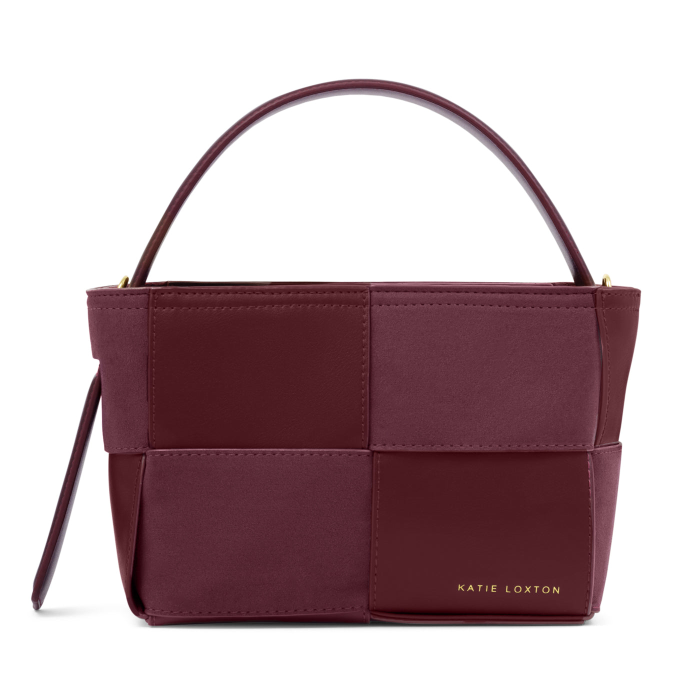 Taya Woven Suedette Top Handle Bag 'Cherry'