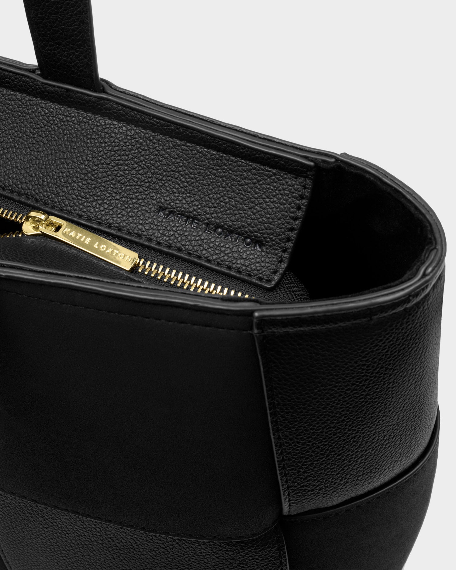 Taya Woven Suedette Tote Bag 'Black'