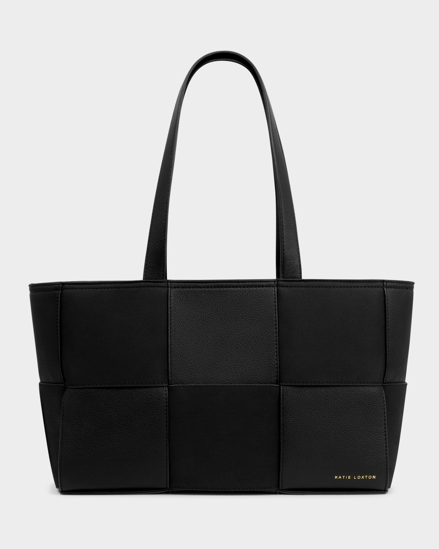 Taya Woven Suedette Tote Bag 'Black'