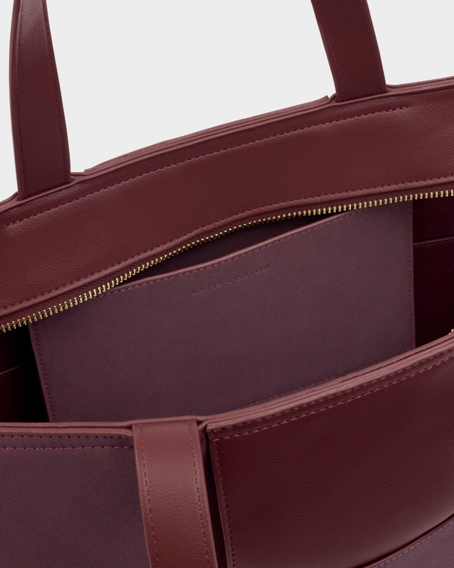 Taya Woven Suedette Tote Bag 'Cherry'