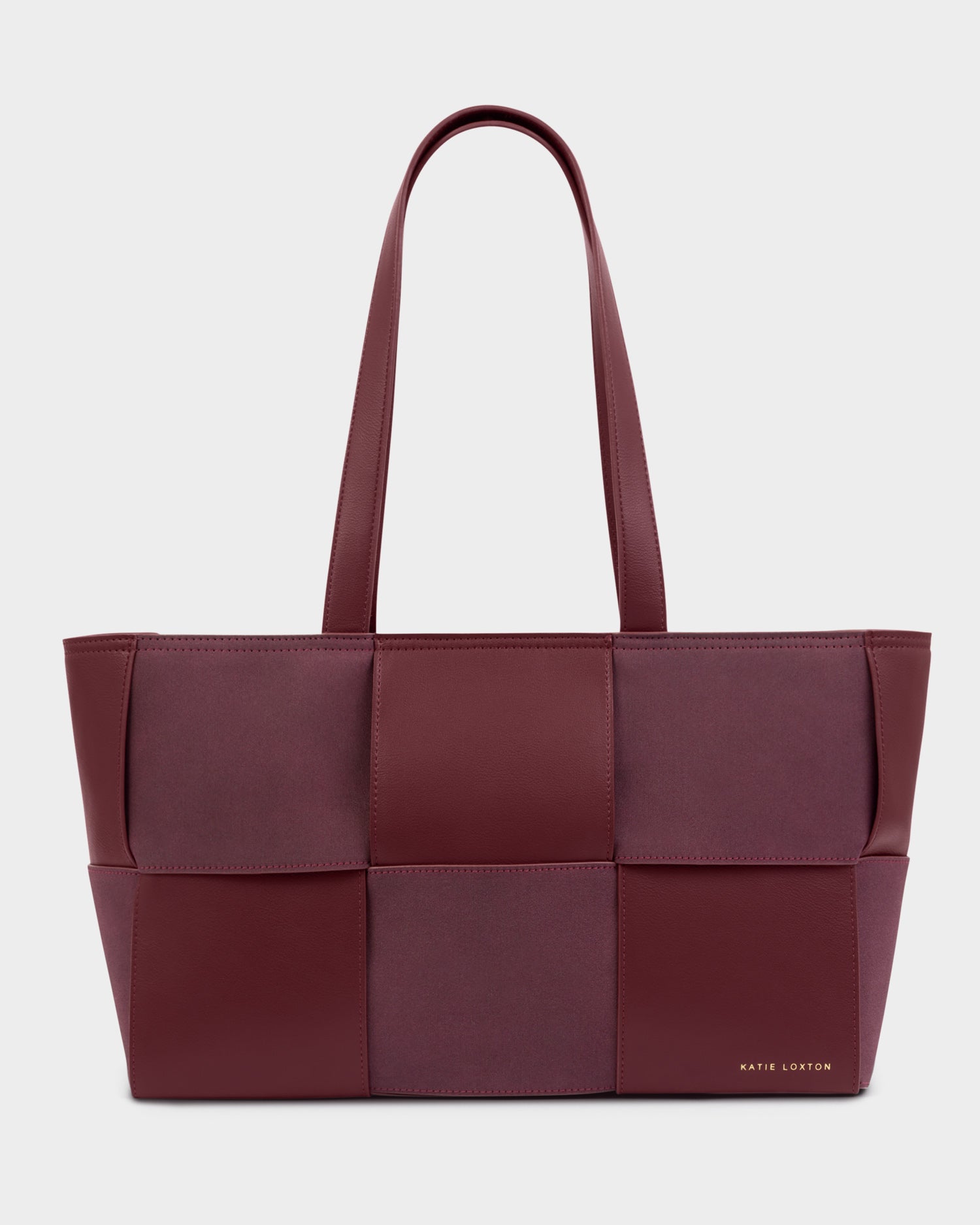 Taya Woven Suedette Tote Bag 'Cherry'