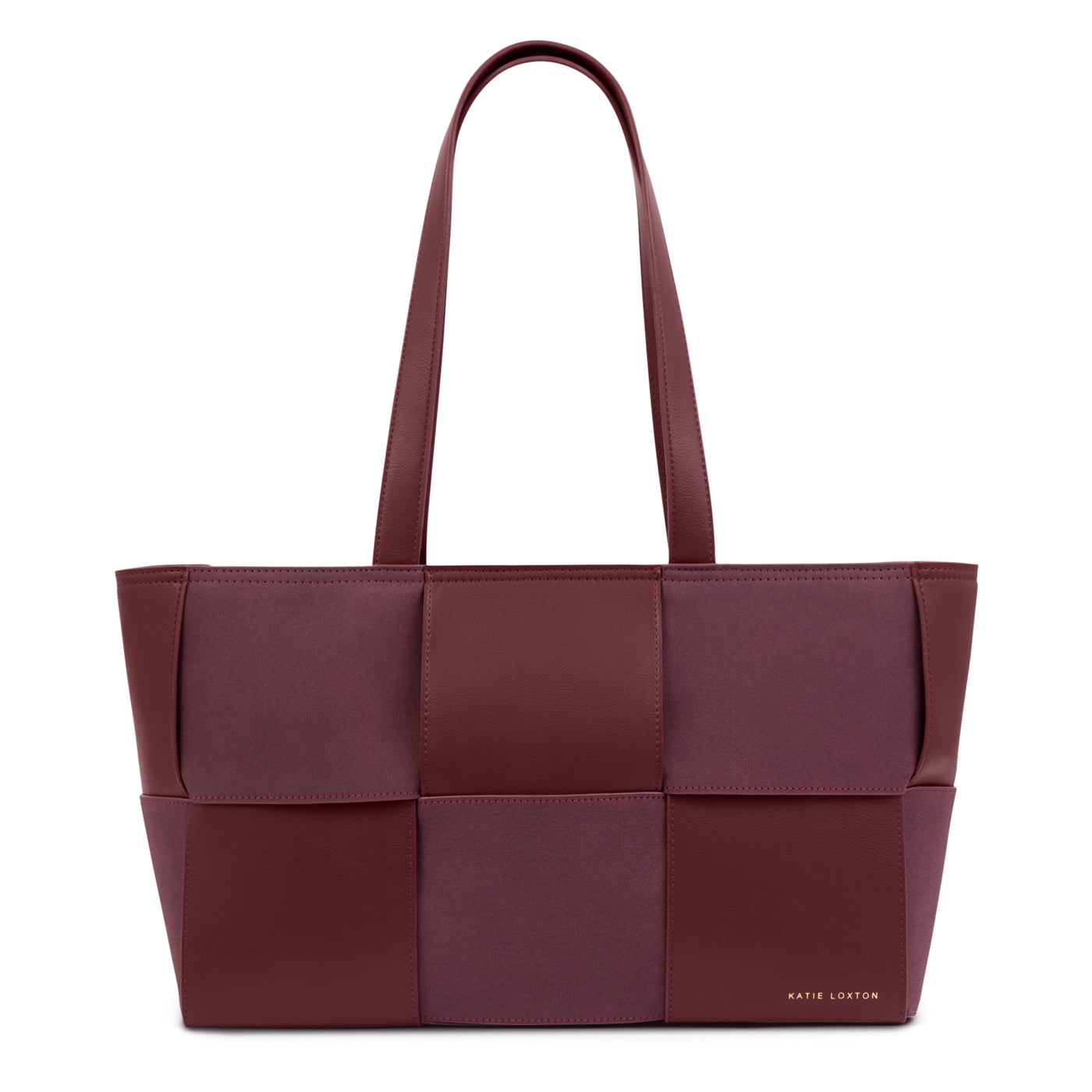 Taya Woven Suedette Tote Bag 'Cherry'