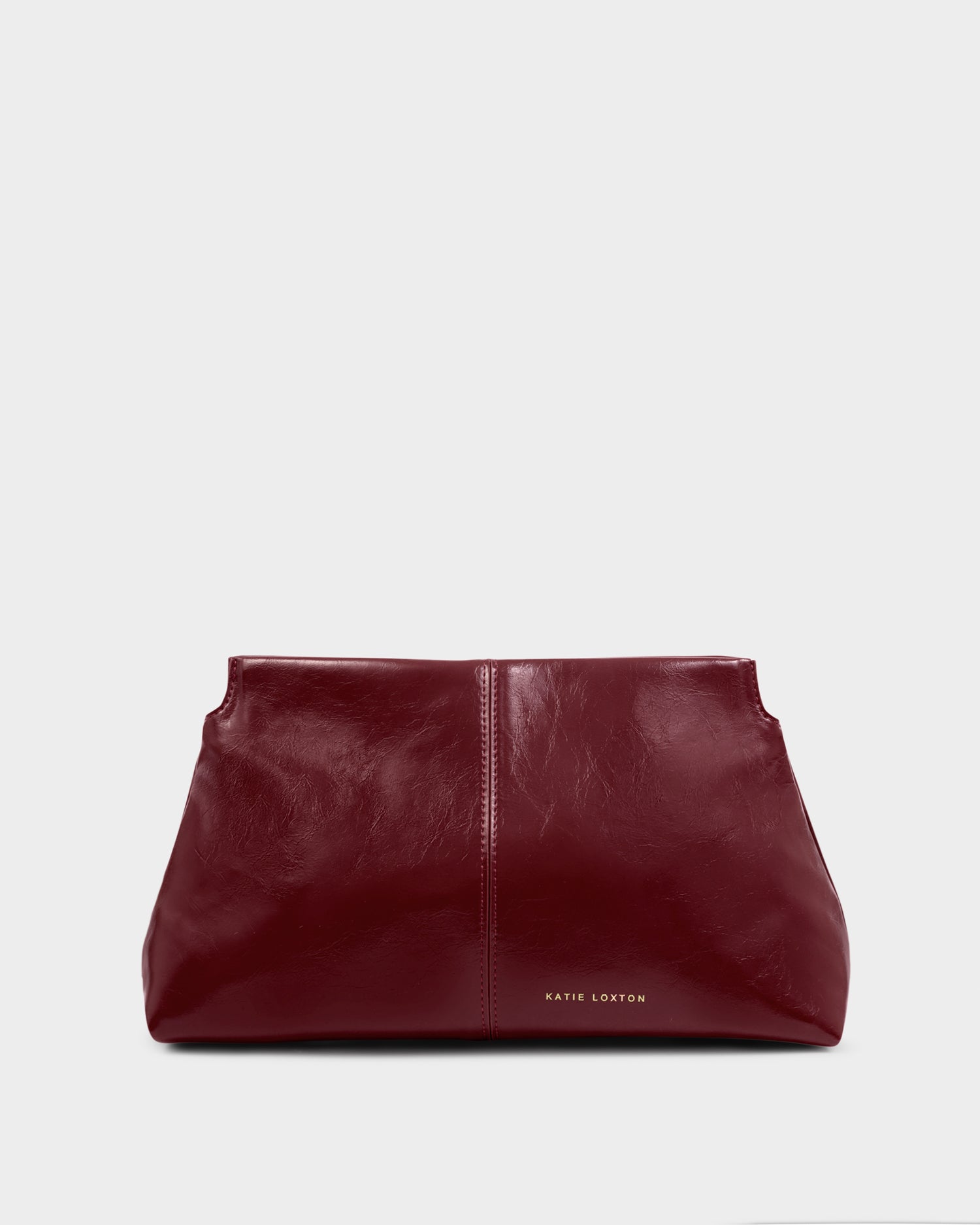 Laila Textured Patent Clutch 'Cherry Patent Crackle'