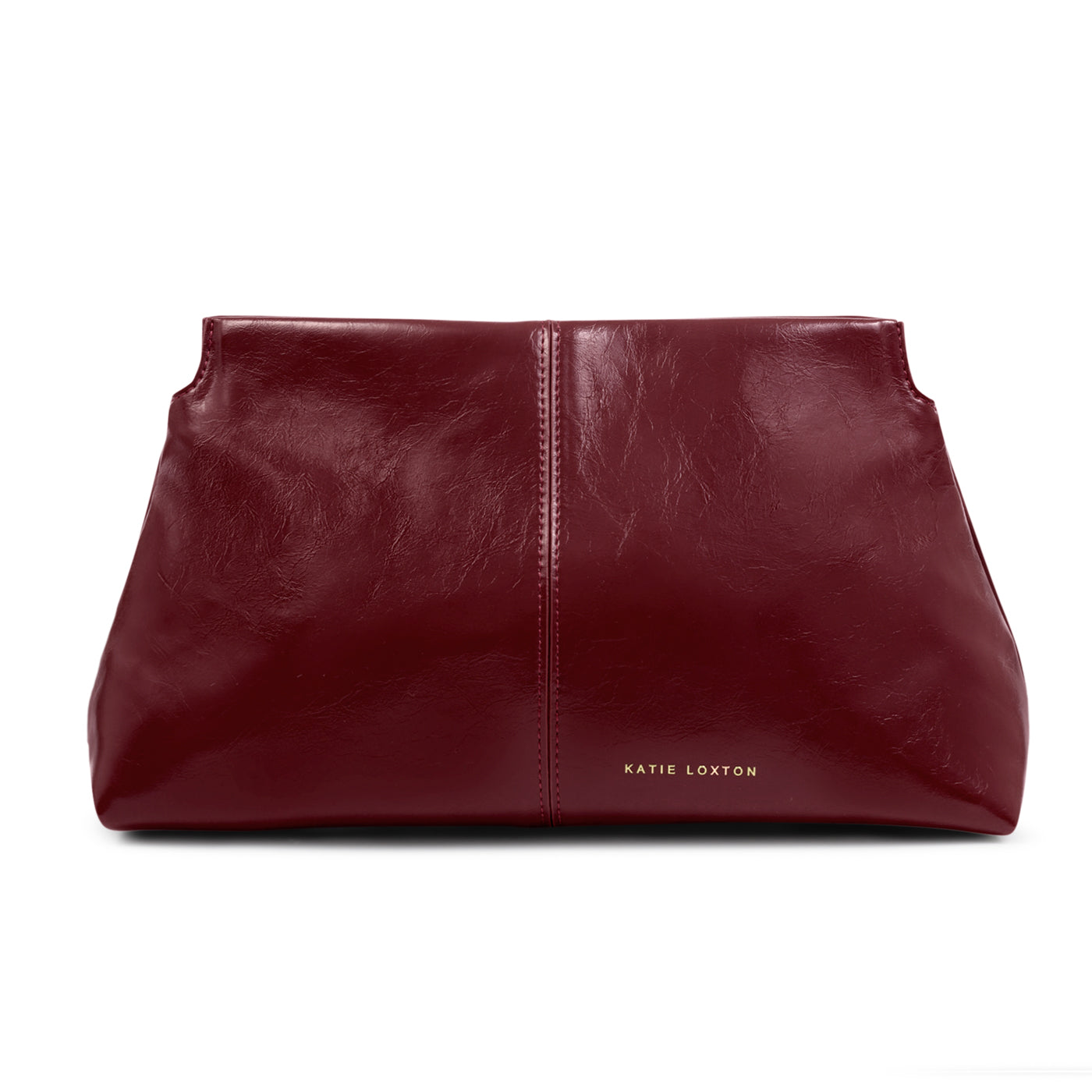 Laila Textured Patent Clutch 'Cherry Patent Crackle'