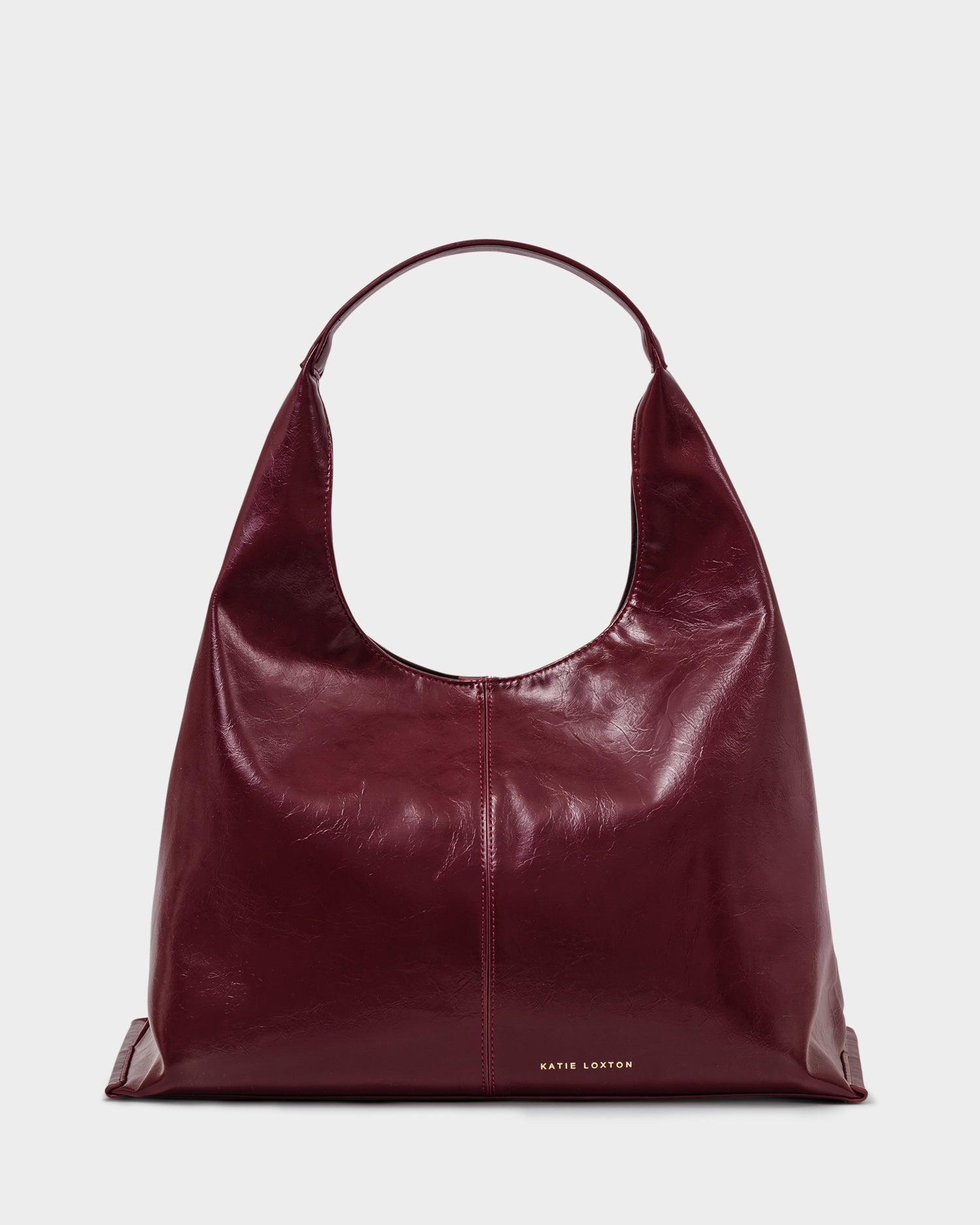 Laila Patent Crackle Slouch Shoulder Bag 'Cherry Crackle Pu'