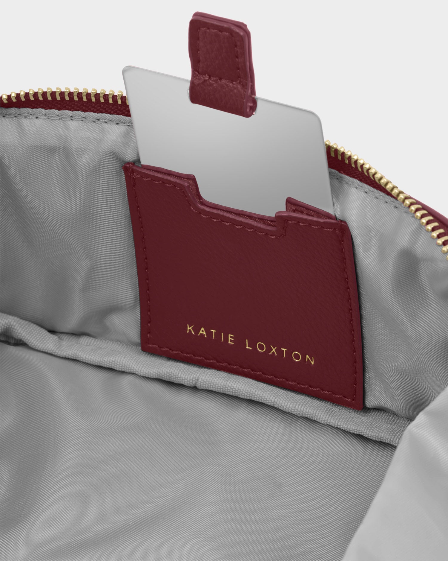 Fold-Out Mirror Make Up Bag 'Cherry'