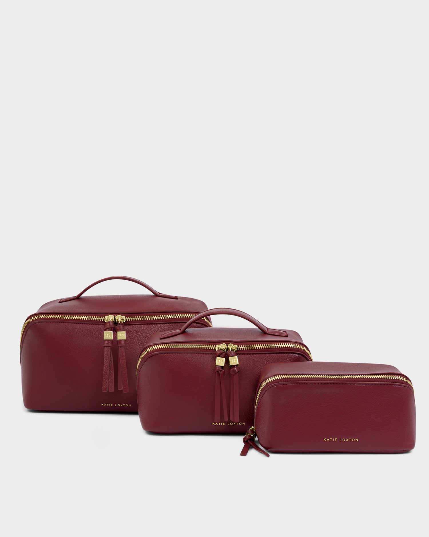 Fold-Out Mirror Make Up Bag 'Cherry'