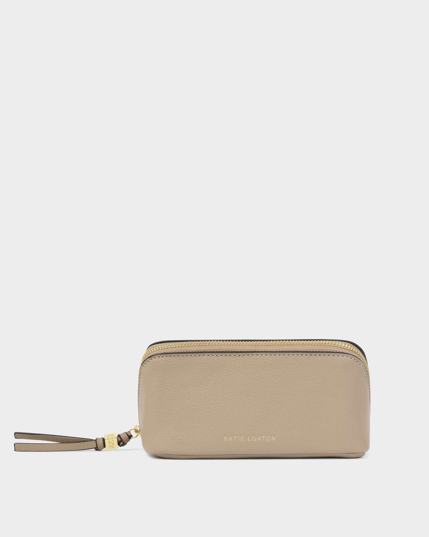 Fold-Out Mirror Make Up Bag 'Light Taupe'