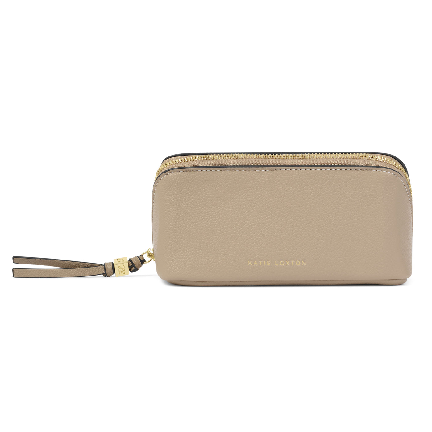 Fold-Out Mirror Make Up Bag 'Light Taupe'