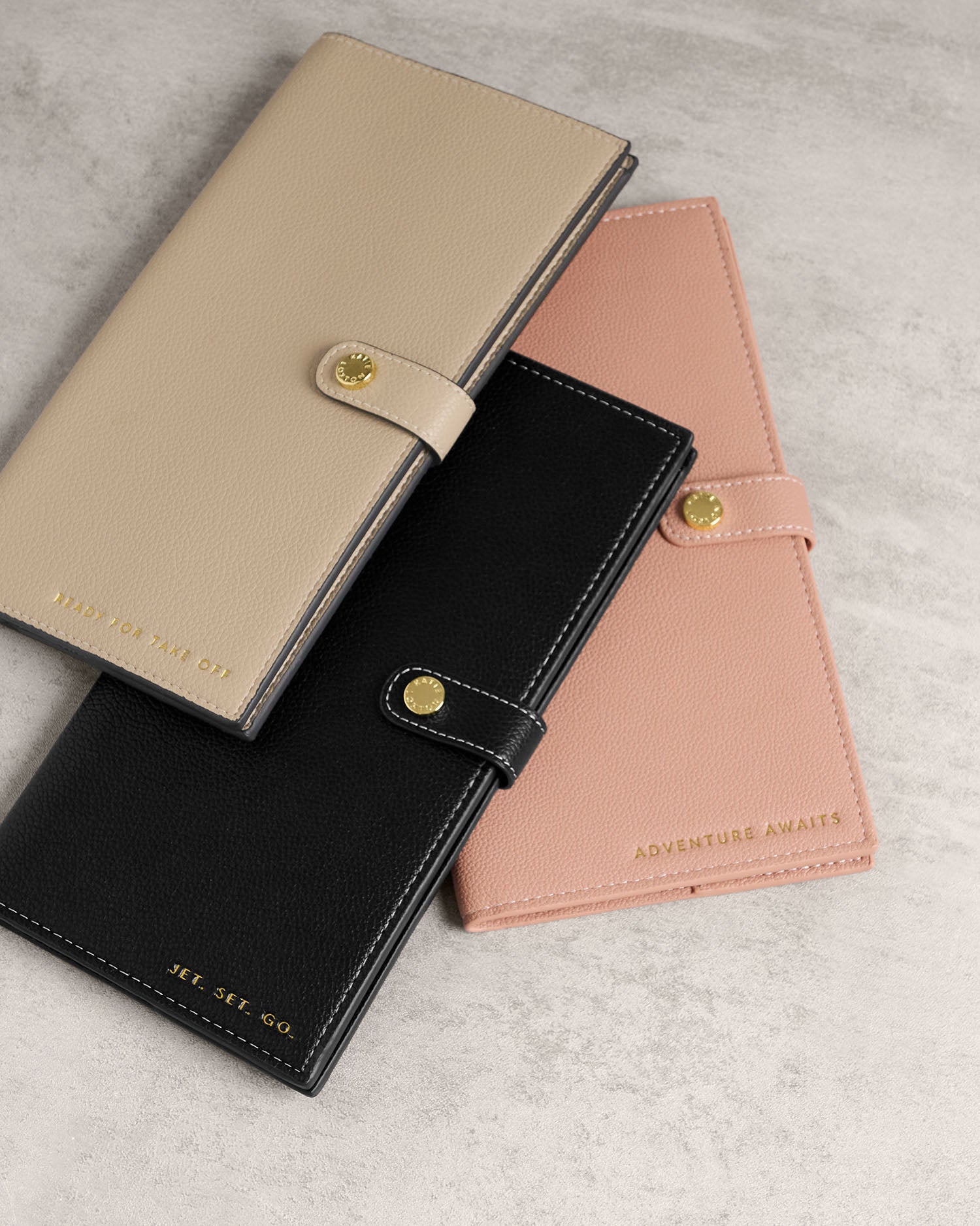 Sentiment Travel Wallet 'Jet. Set. Go' Black