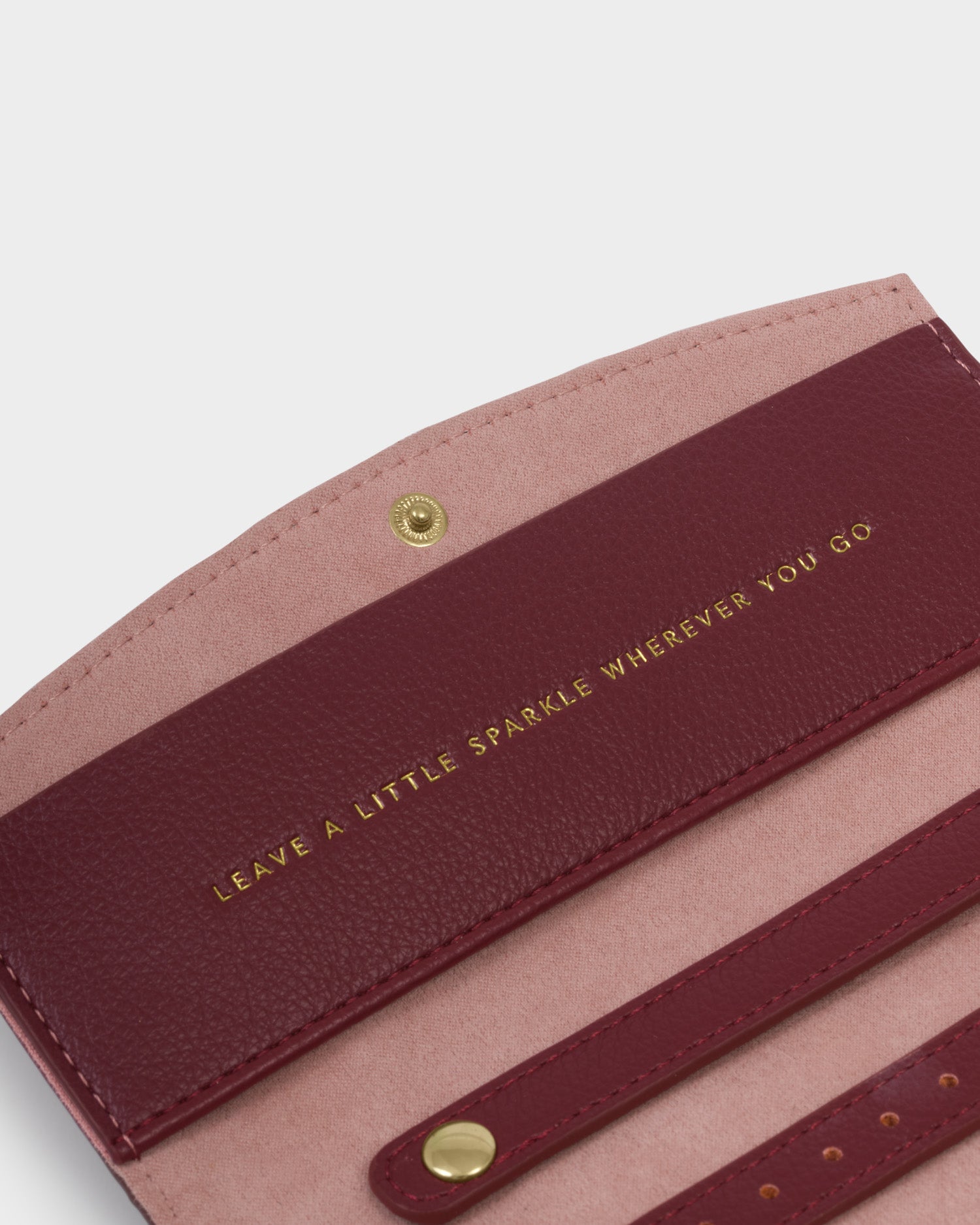 Travel Jewellery And Accessories Organiser 'Leave A Little Sparkle' Cherry
