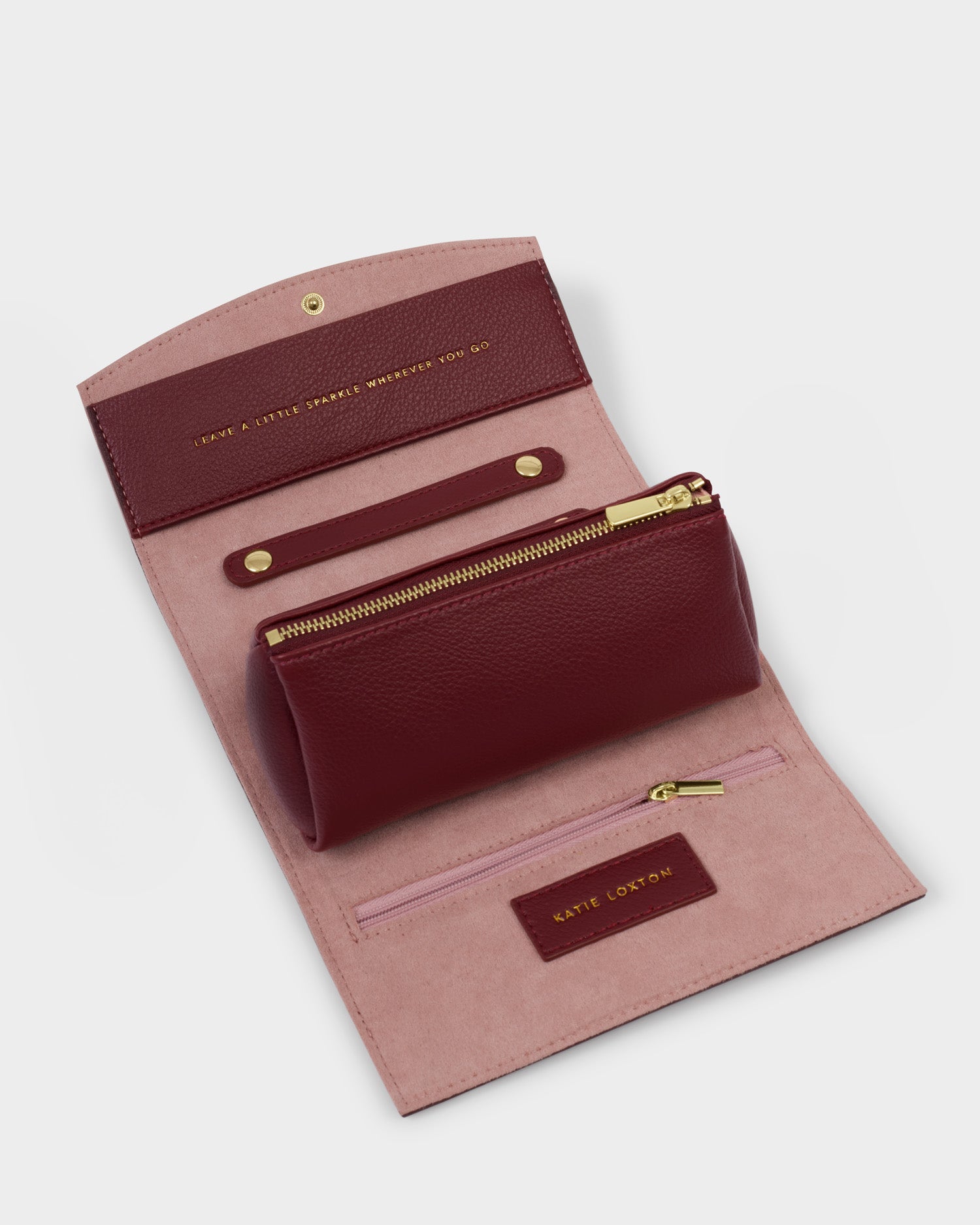Travel Jewellery And Accessories Organiser 'Leave A Little Sparkle' Cherry