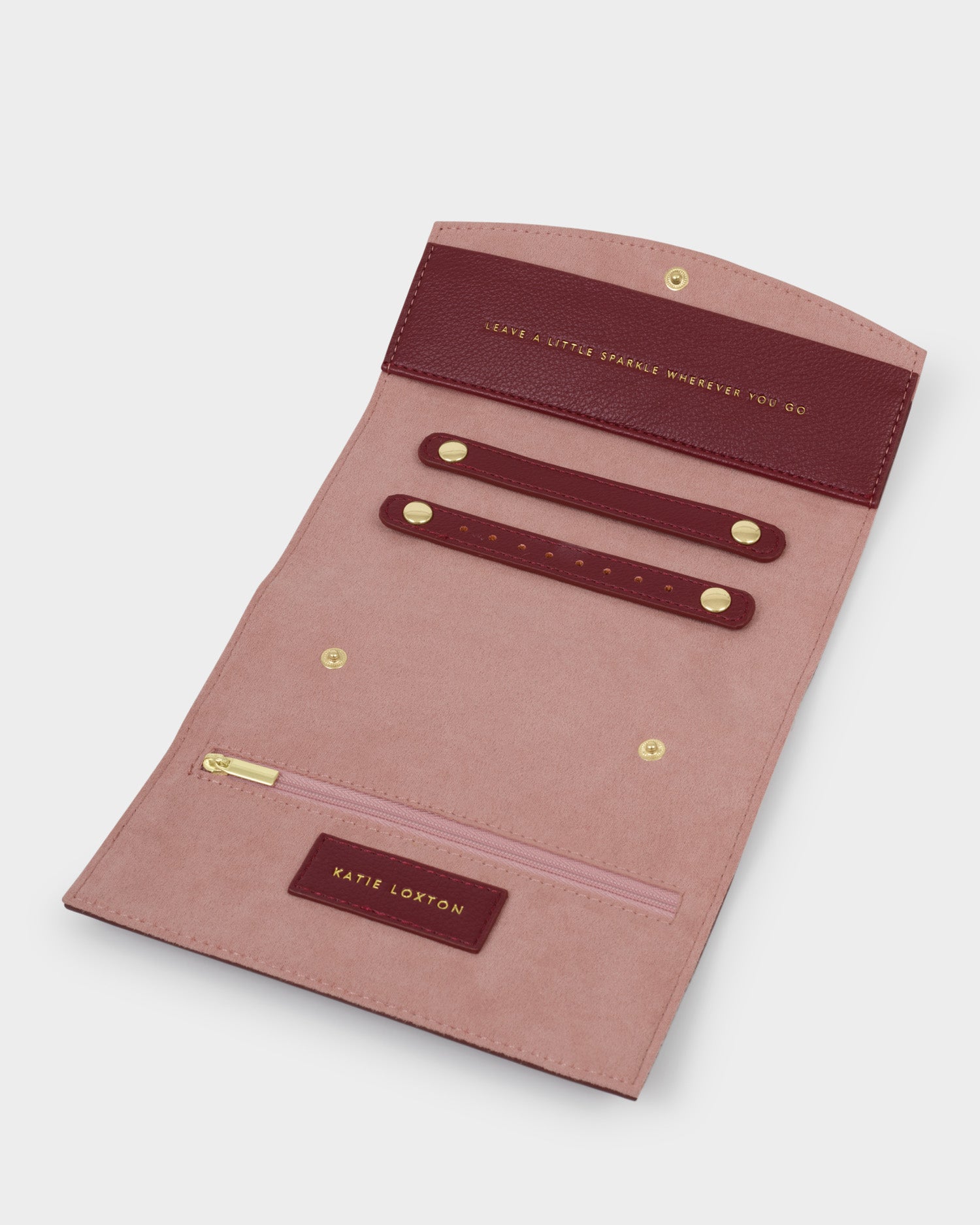 Travel Jewellery And Accessories Organiser 'Leave A Little Sparkle' Cherry