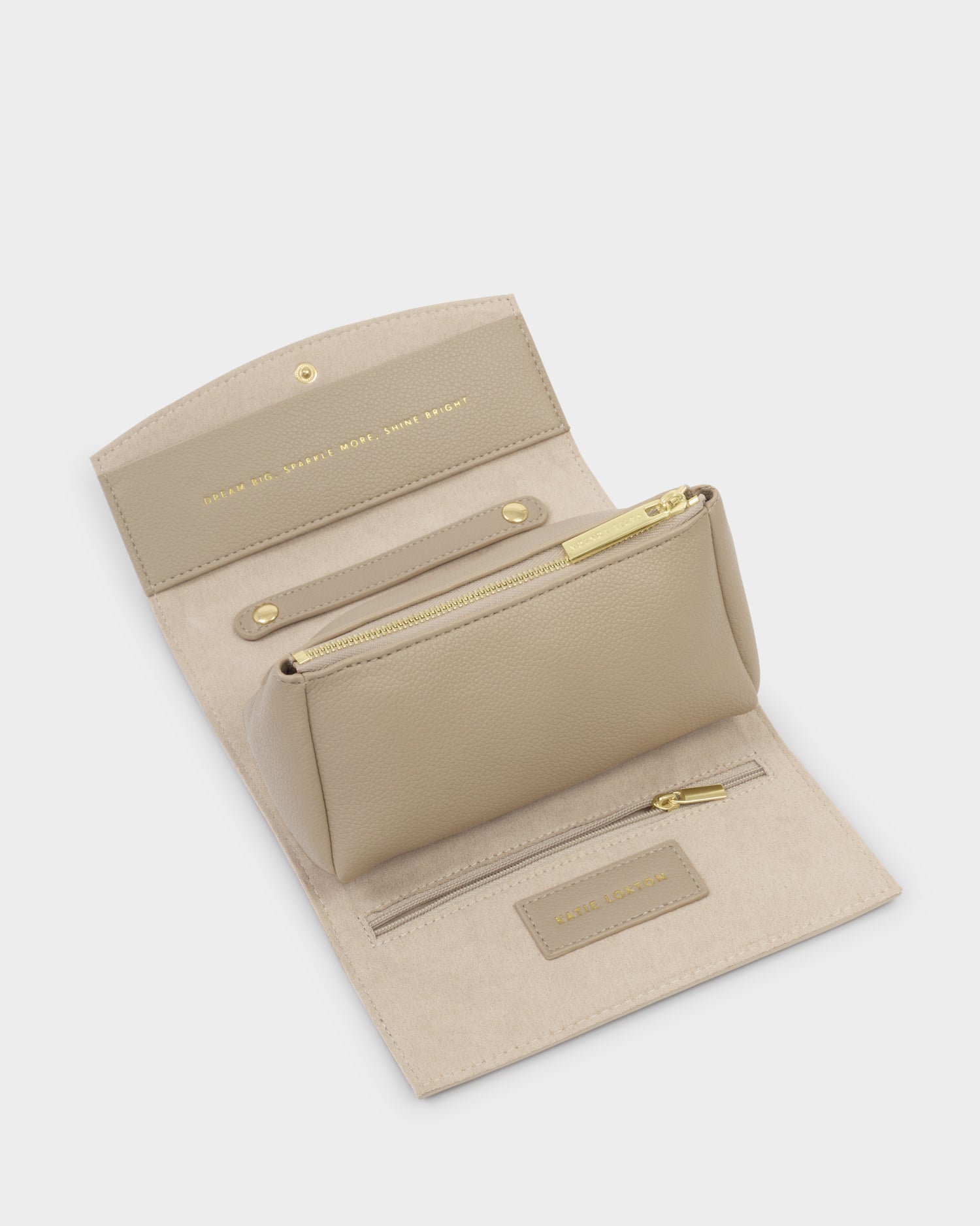 Travel Jewellery And Accessories Organiser 'Dream Big' Light Taupe