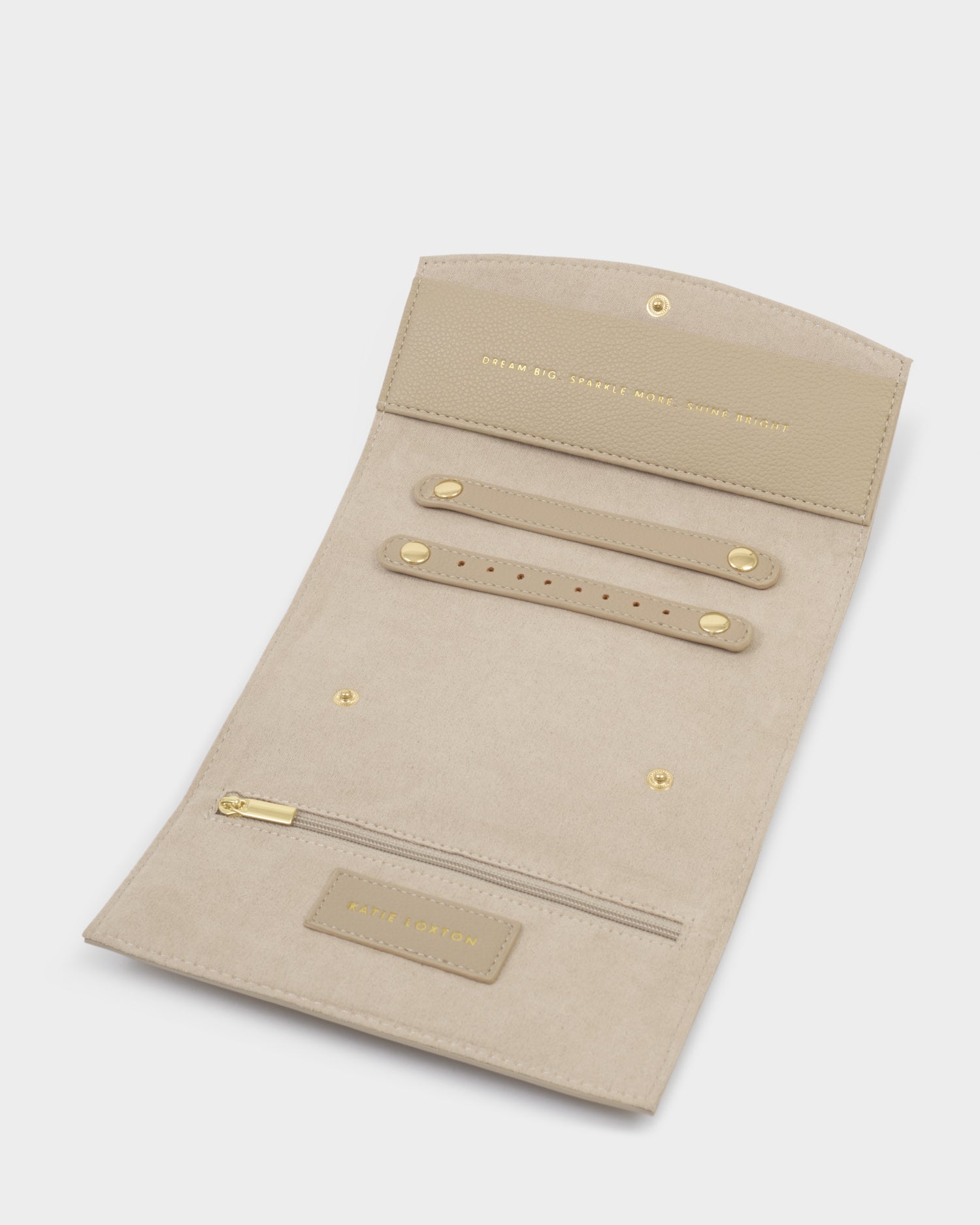 Travel Jewellery And Accessories Organiser 'Dream Big' Light Taupe
