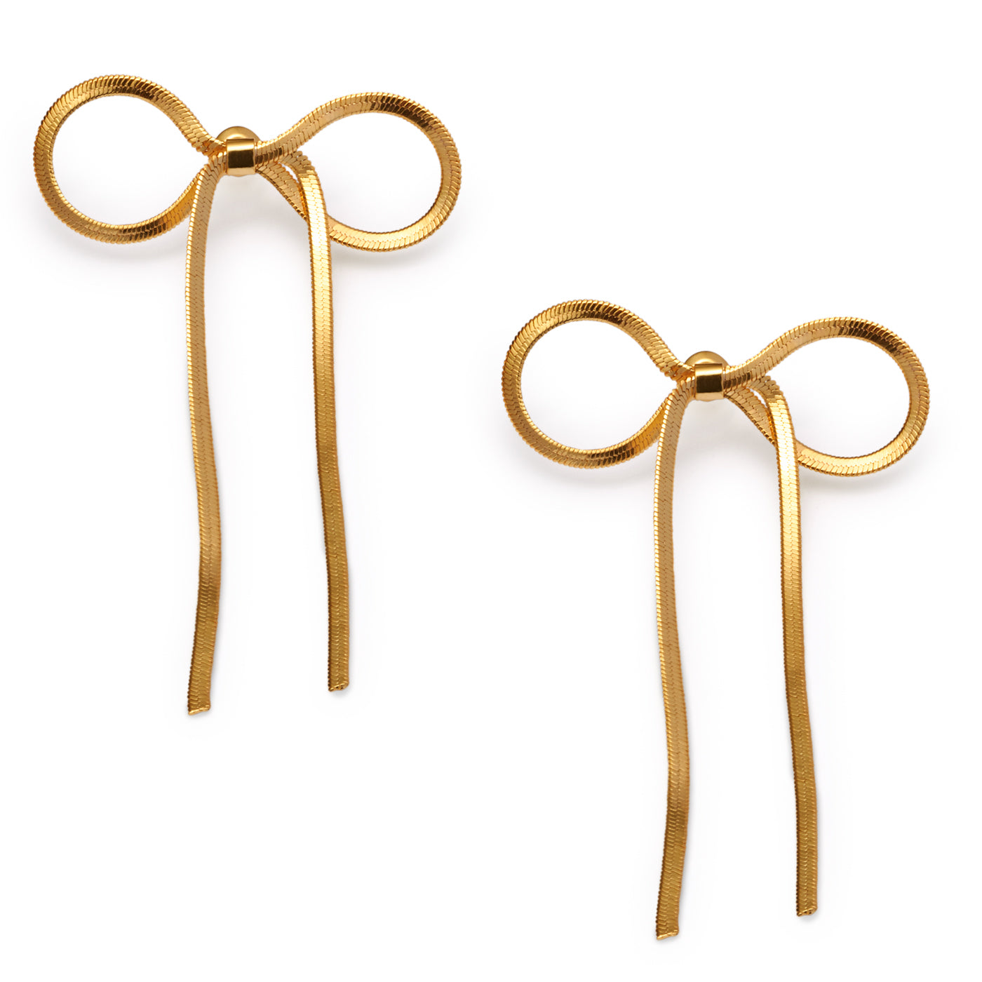 Amelie Bow Oversized Earrings 'Gold Coated'