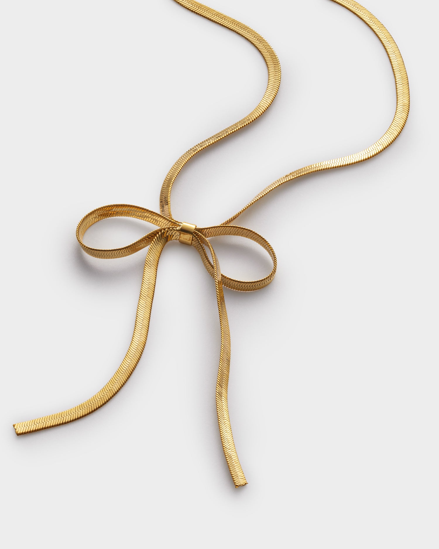 Amelie Bow Necklace 'Gold Coated'