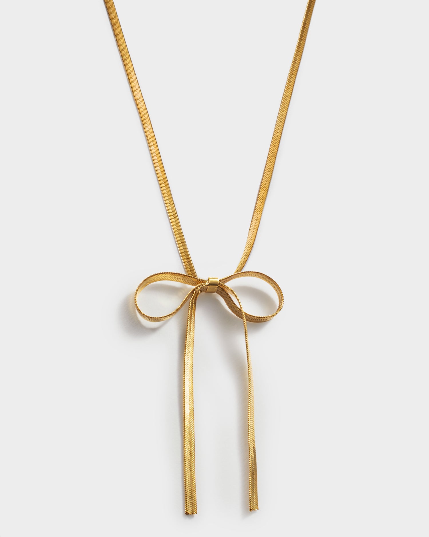 Amelie Bow Necklace 'Gold Coated'