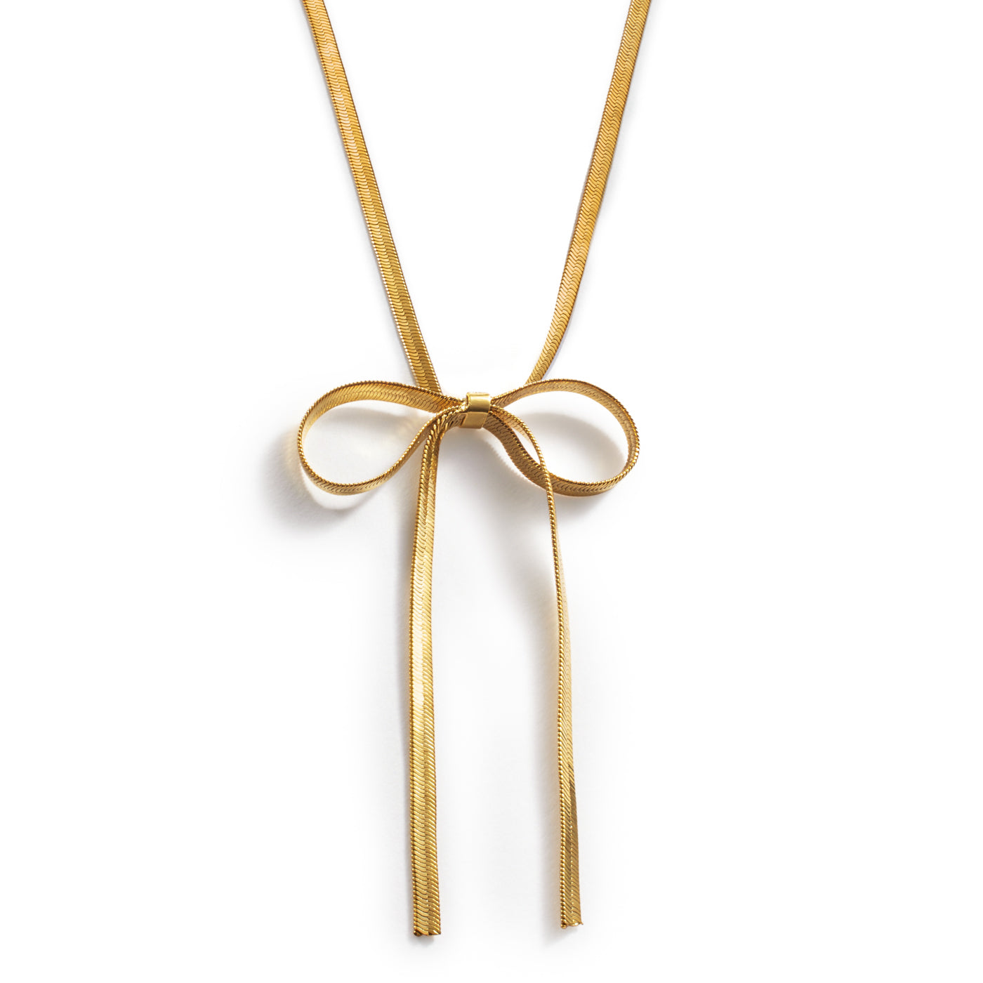 Amelie Bow Necklace 'Gold Coated'