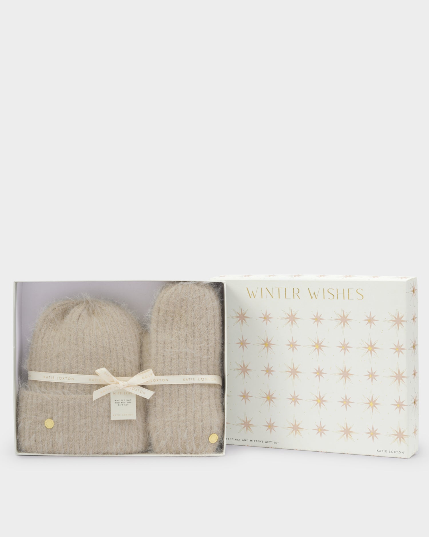 Gift Boxed Hat And Mitten Set 'Taupe'