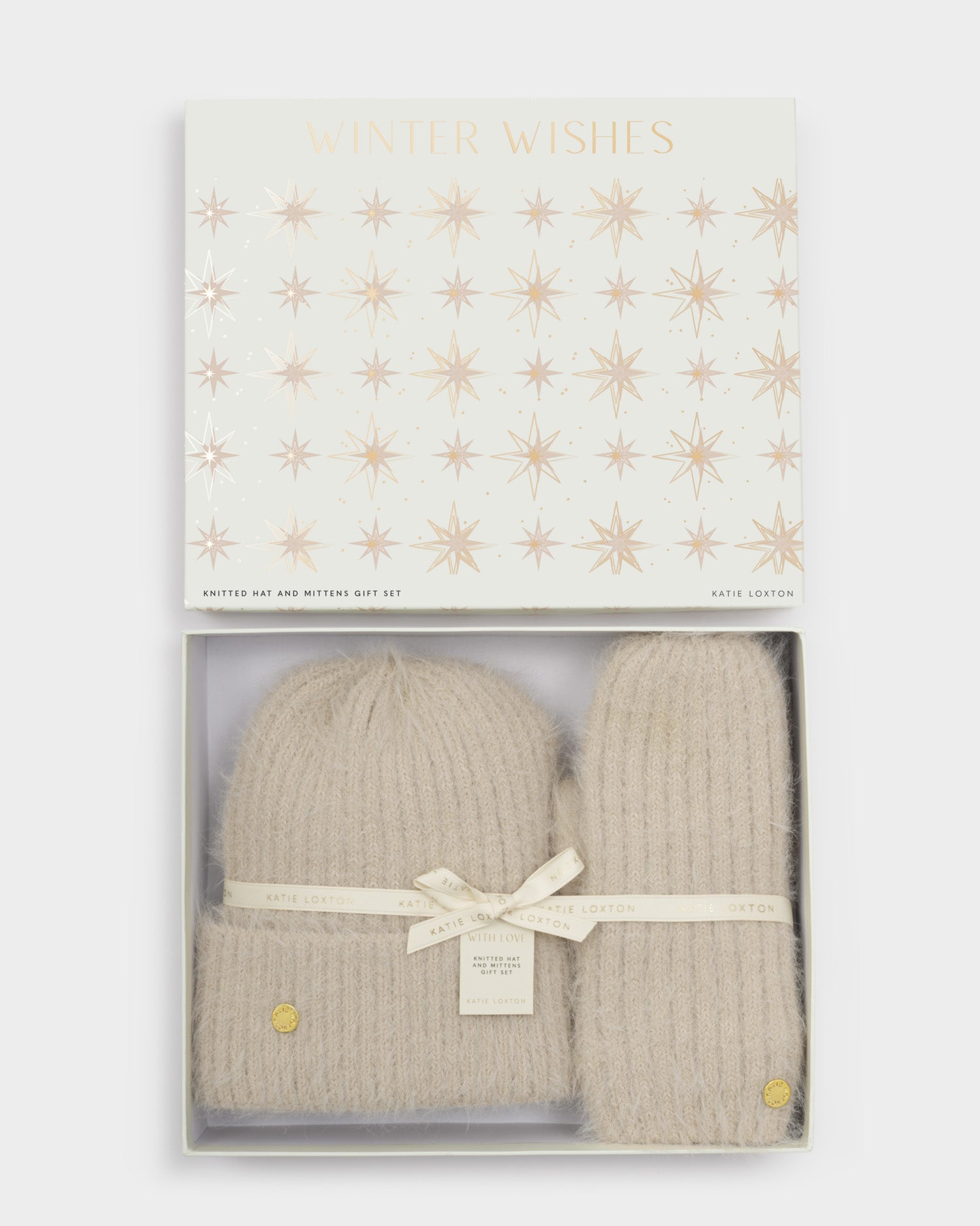 Gift Boxed Hat And Mitten Set 'Taupe'
