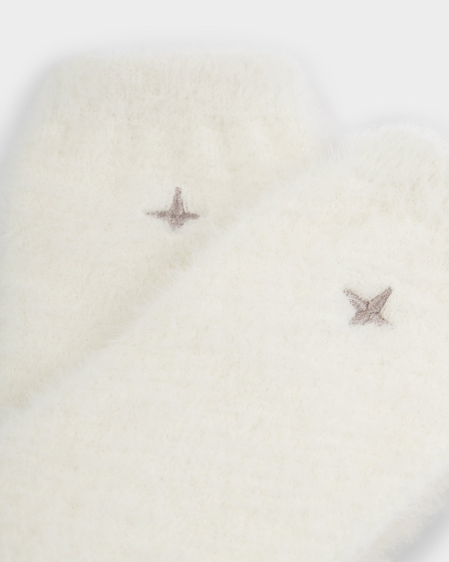 Gift Boxed Fluffy Socks 'Star' Off White