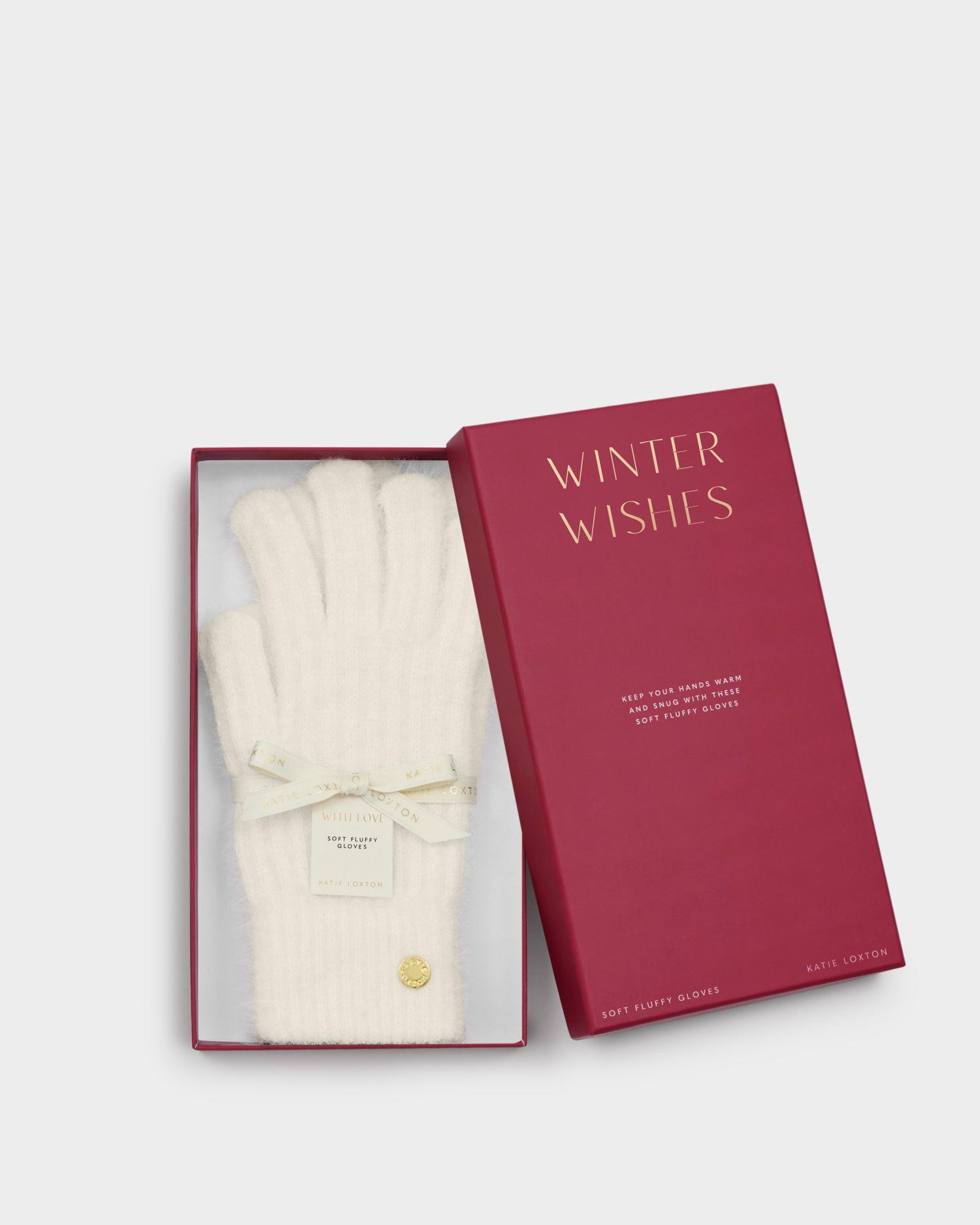 Gift Boxed Soft Knit Gloves 'White'