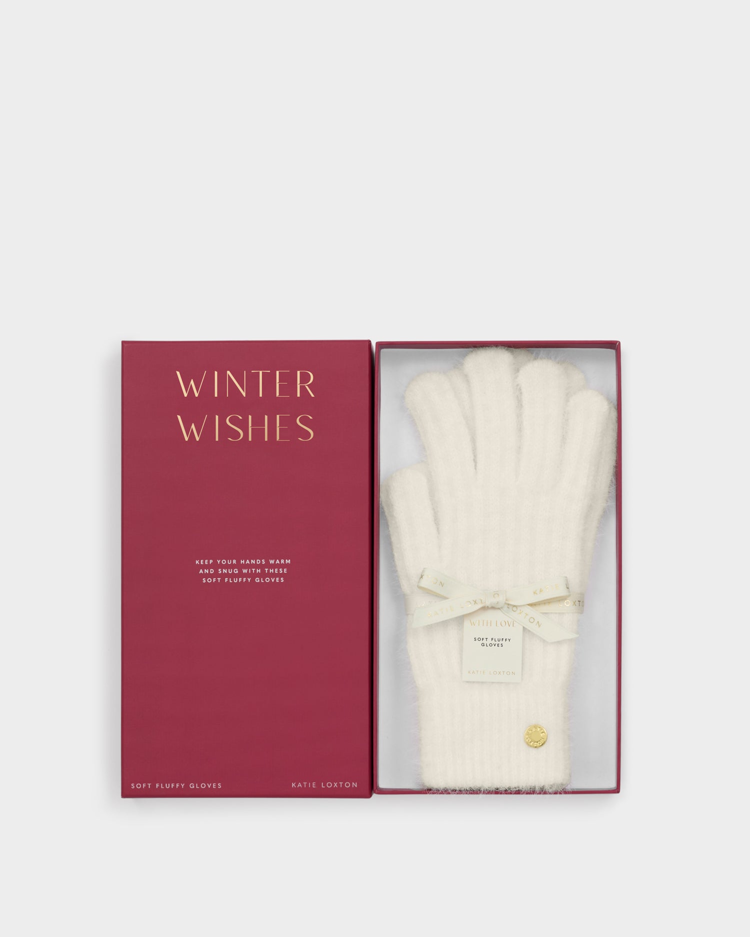 Gift Boxed Soft Knit Gloves 'White'