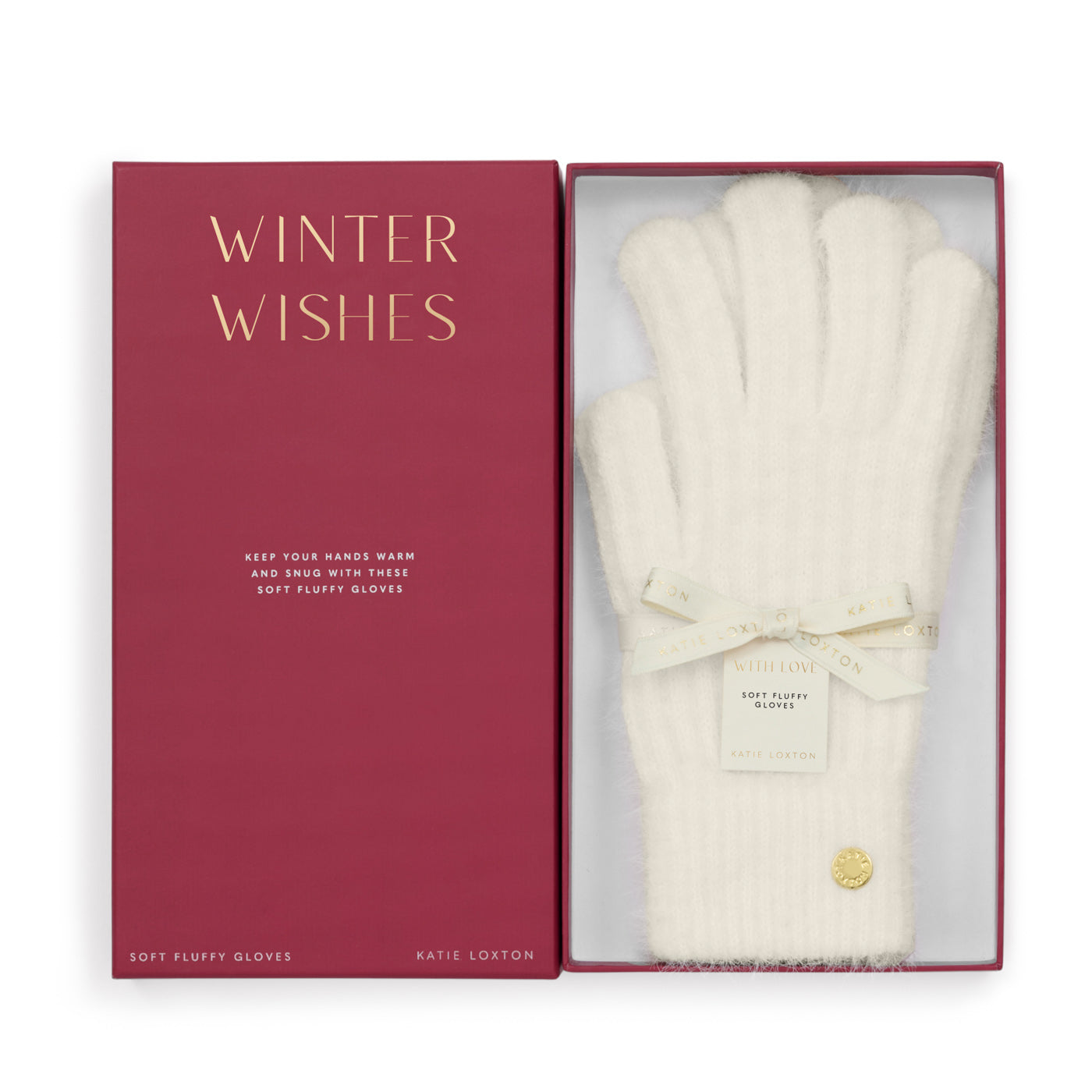 Gift Boxed Soft Knit Gloves 'White'