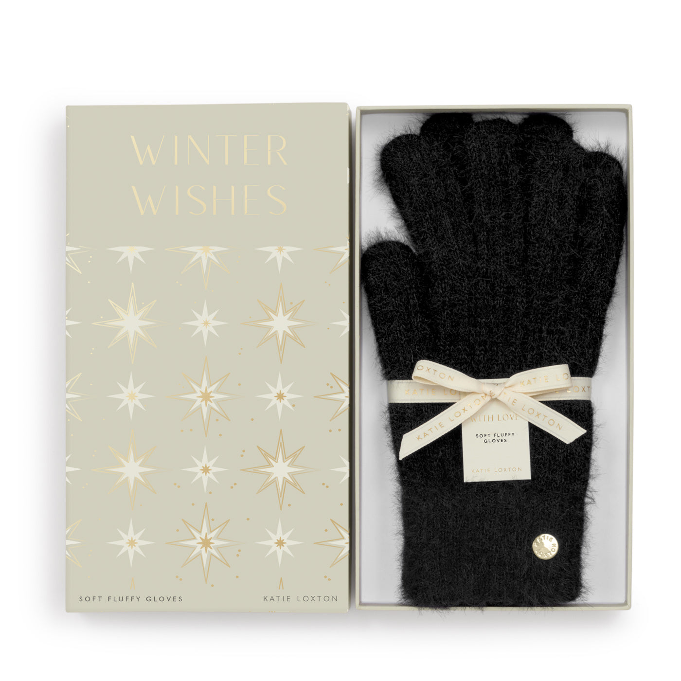 Gift Boxed Soft Knit Gloves 'Black'