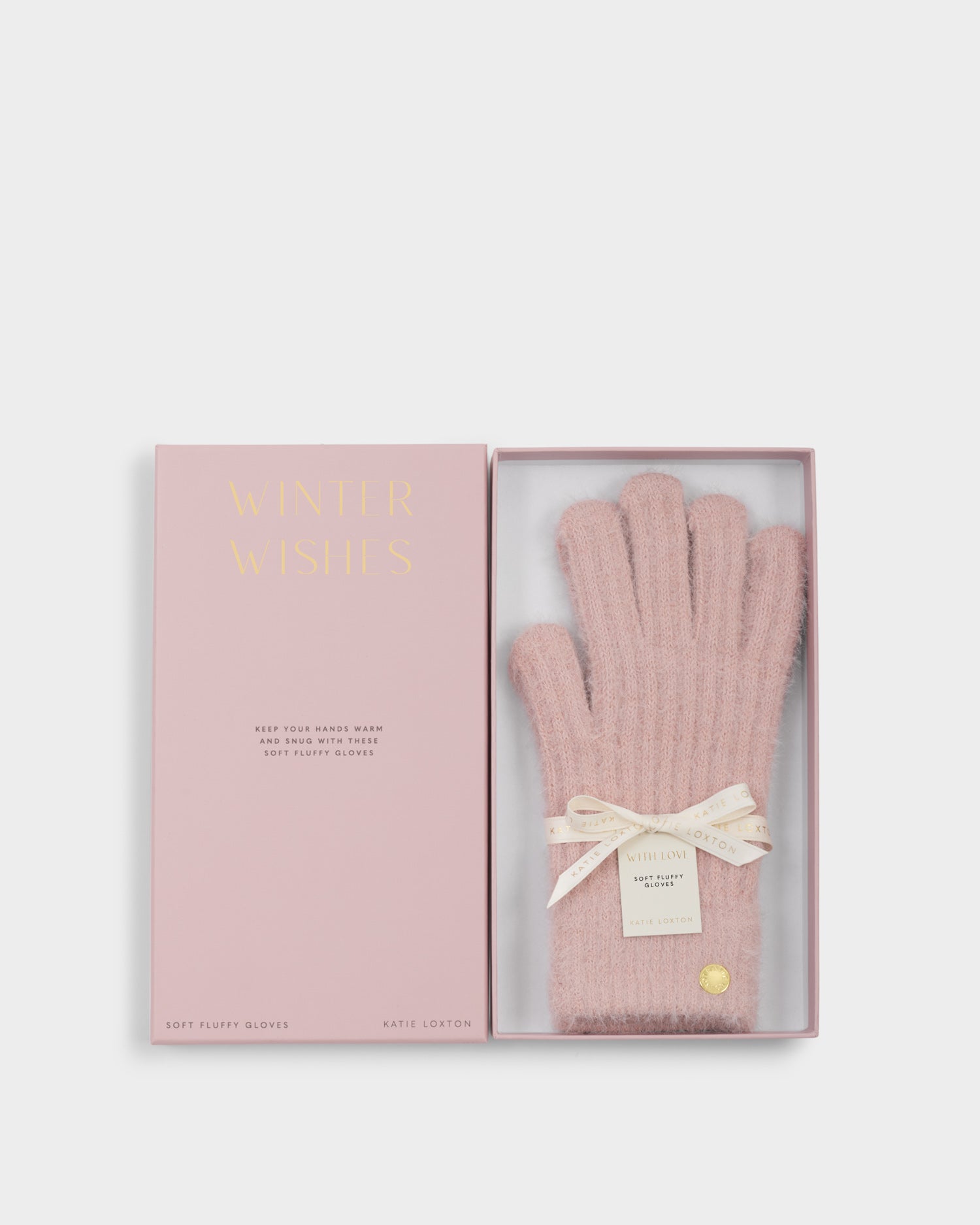 Gift Boxed Soft Knit Gloves 'Pink'