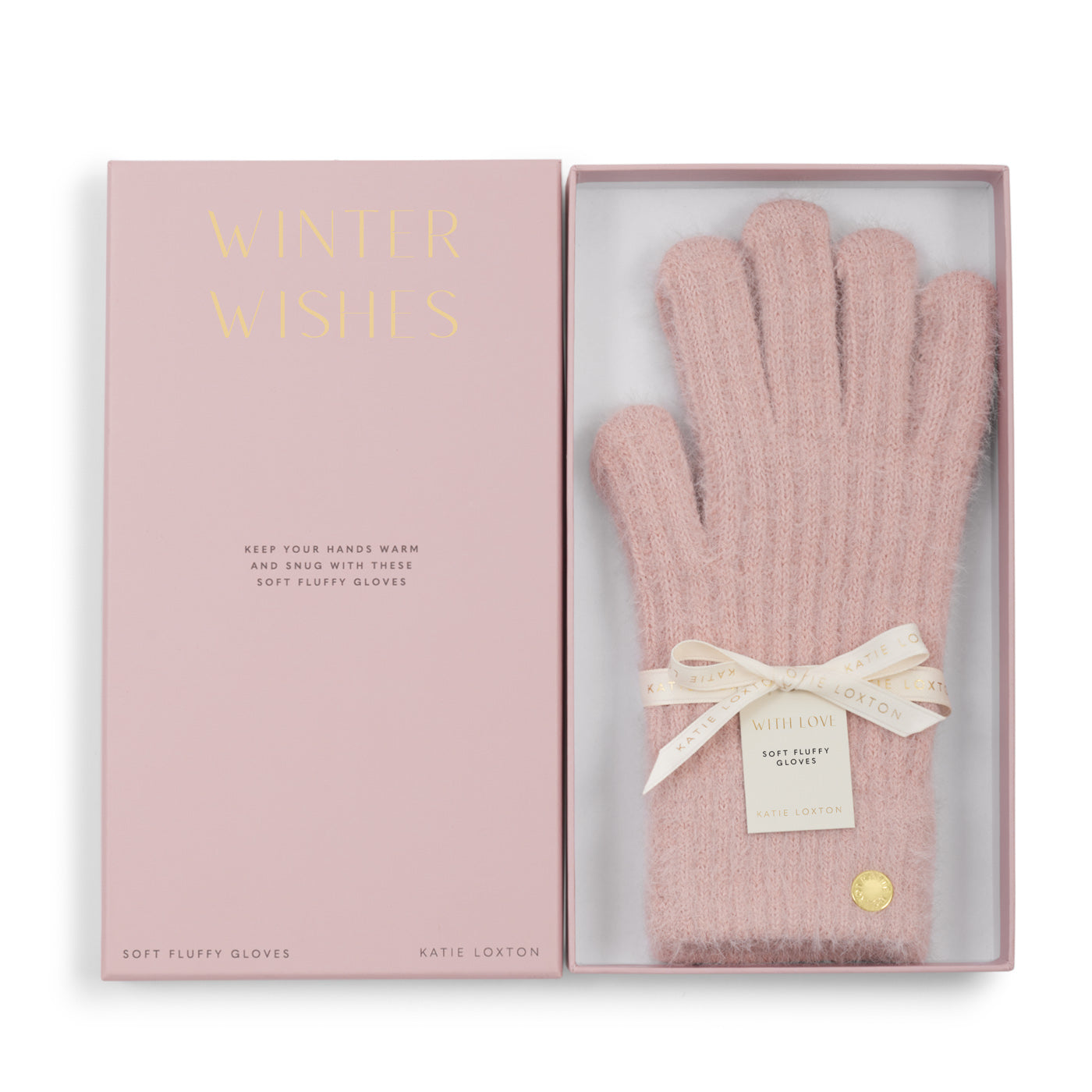 Gift Boxed Soft Knit Gloves 'Pink'
