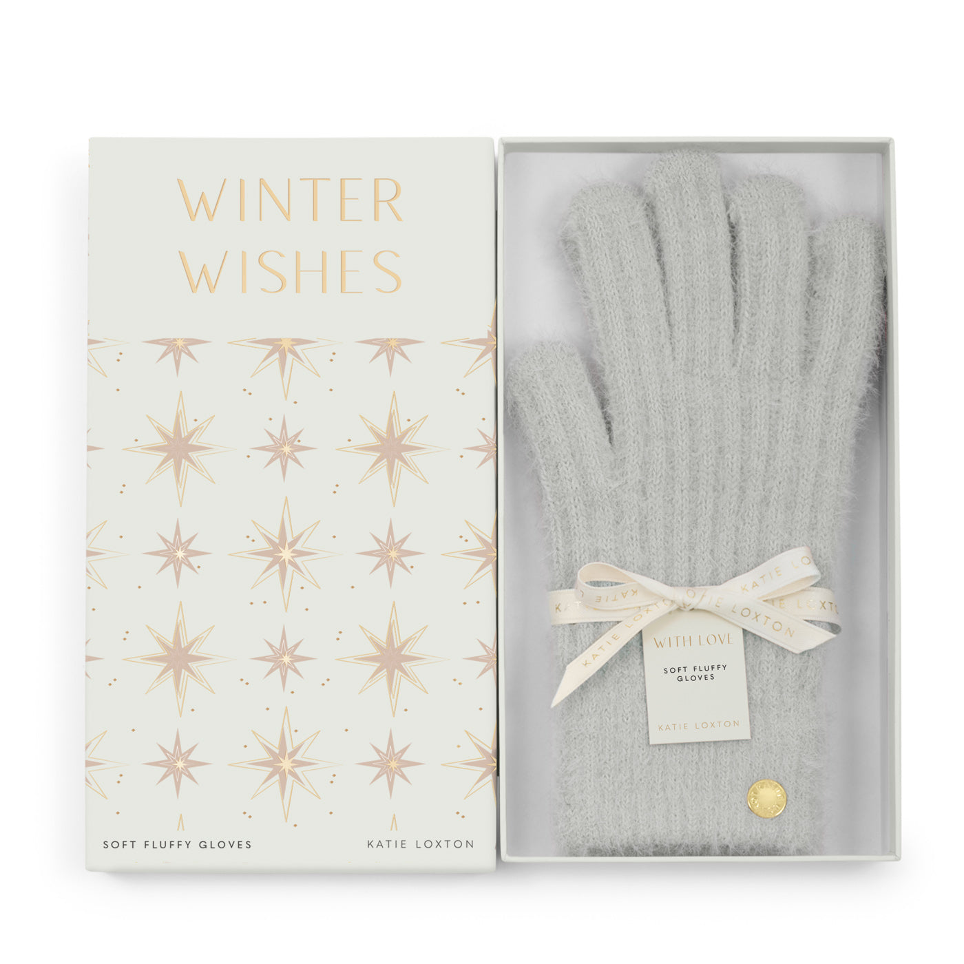 Gift Boxed Soft Knit Gloves 'Grey'