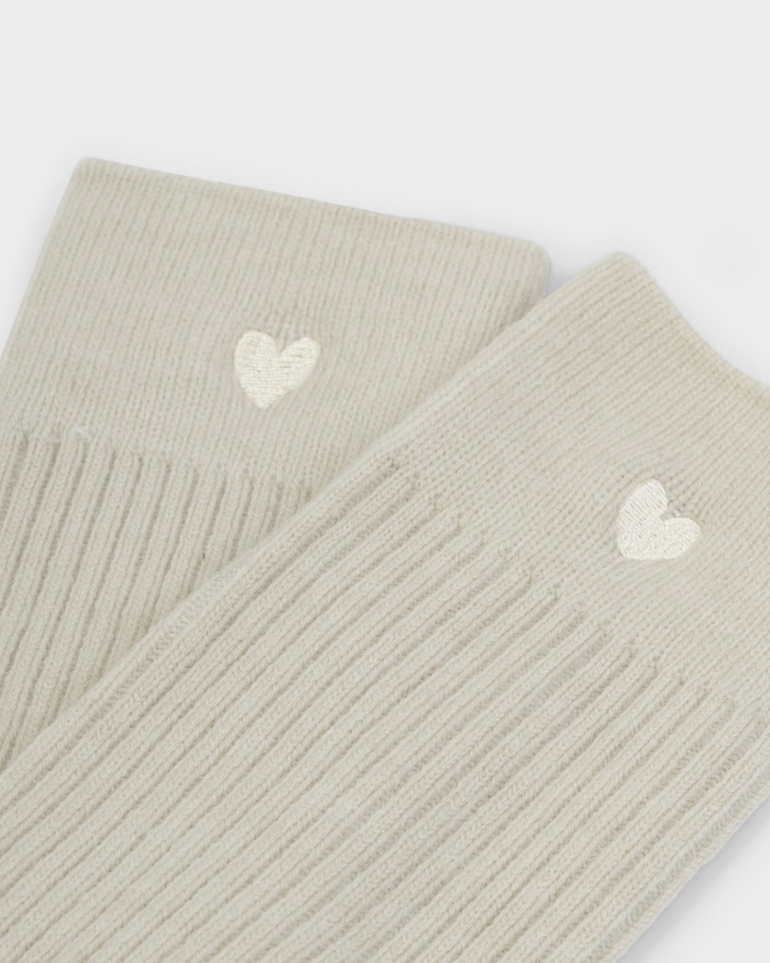 Gift Boxed Socks 'Heart' Off White