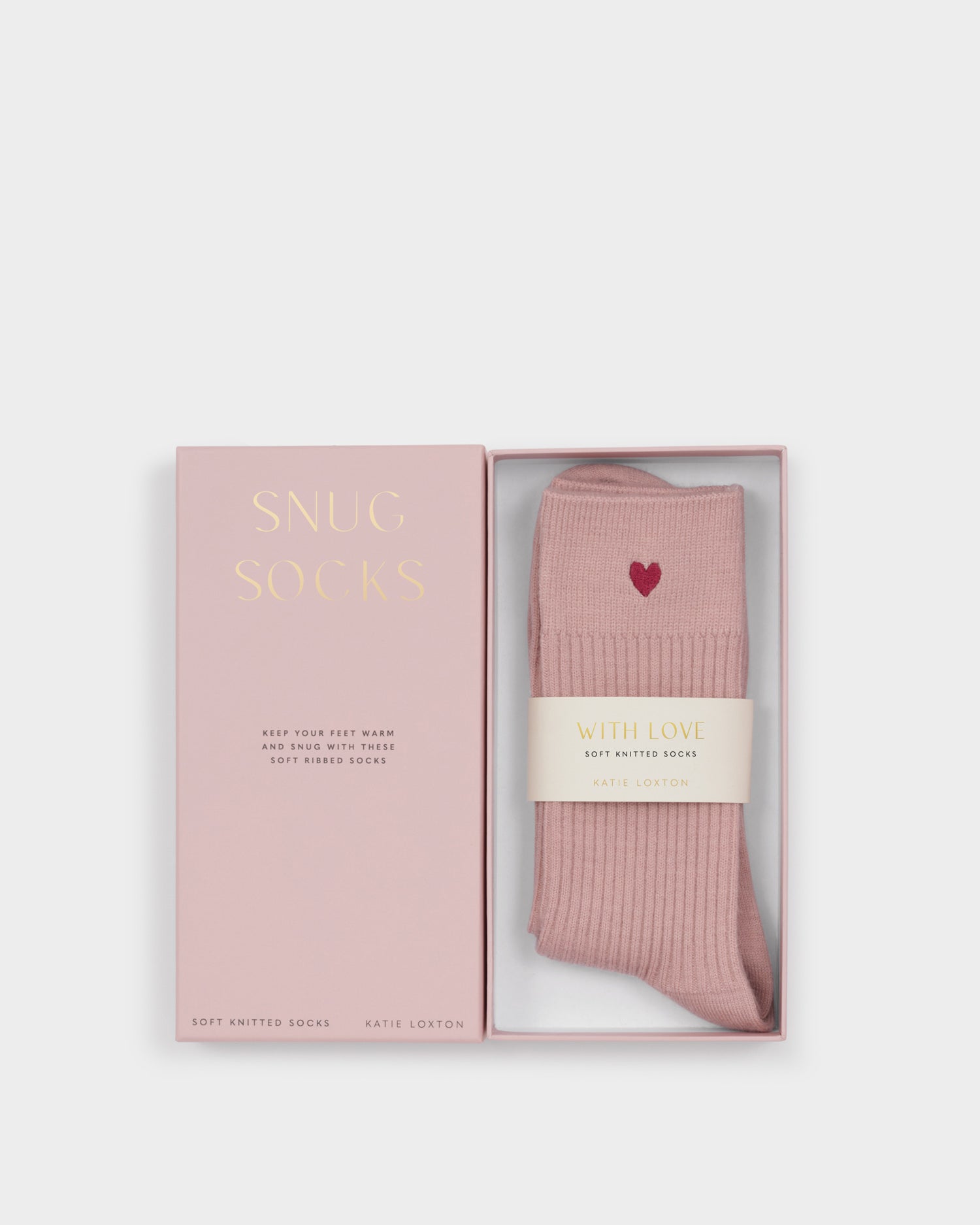 Gift Boxed Socks 'Heart' Blush Pink