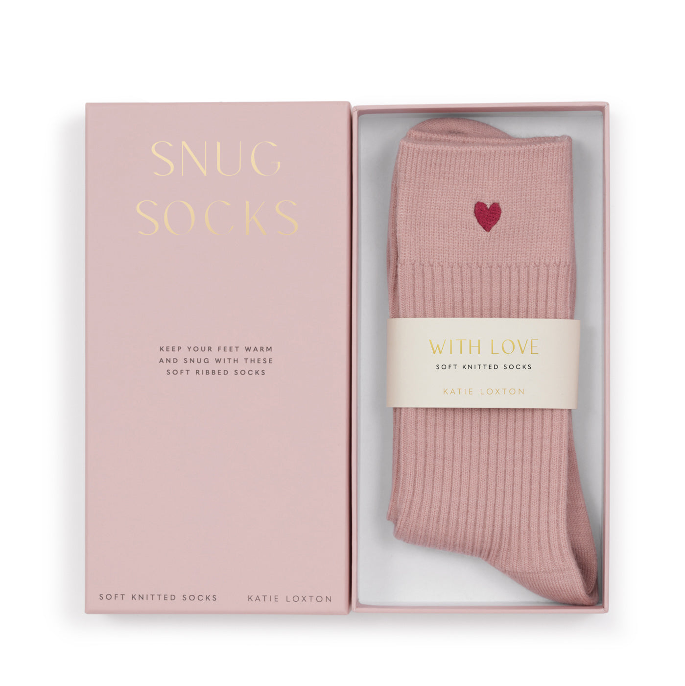 Gift Boxed Socks 'Heart' Blush Pink