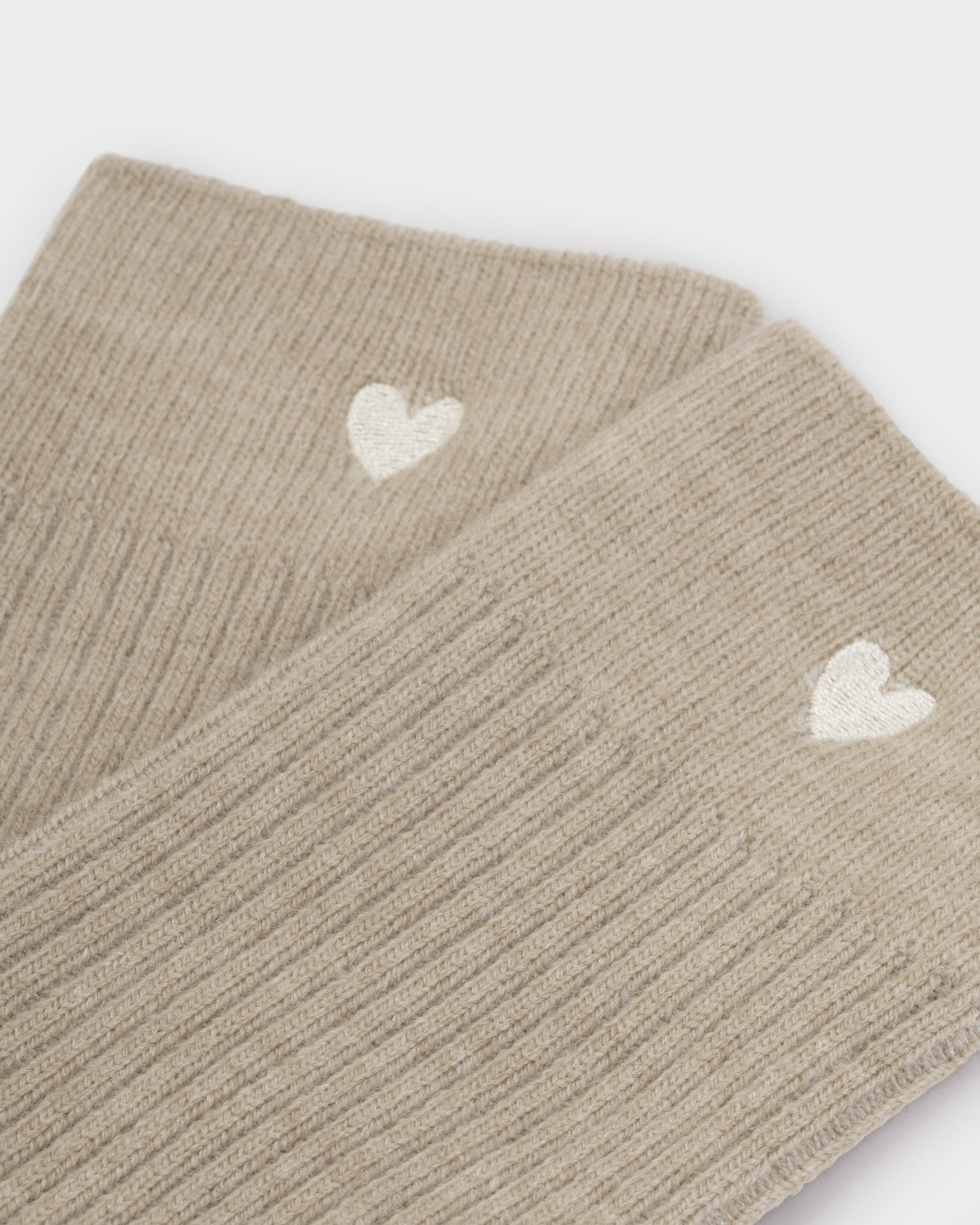 Gift Boxed Socks 'Heart' Taupe