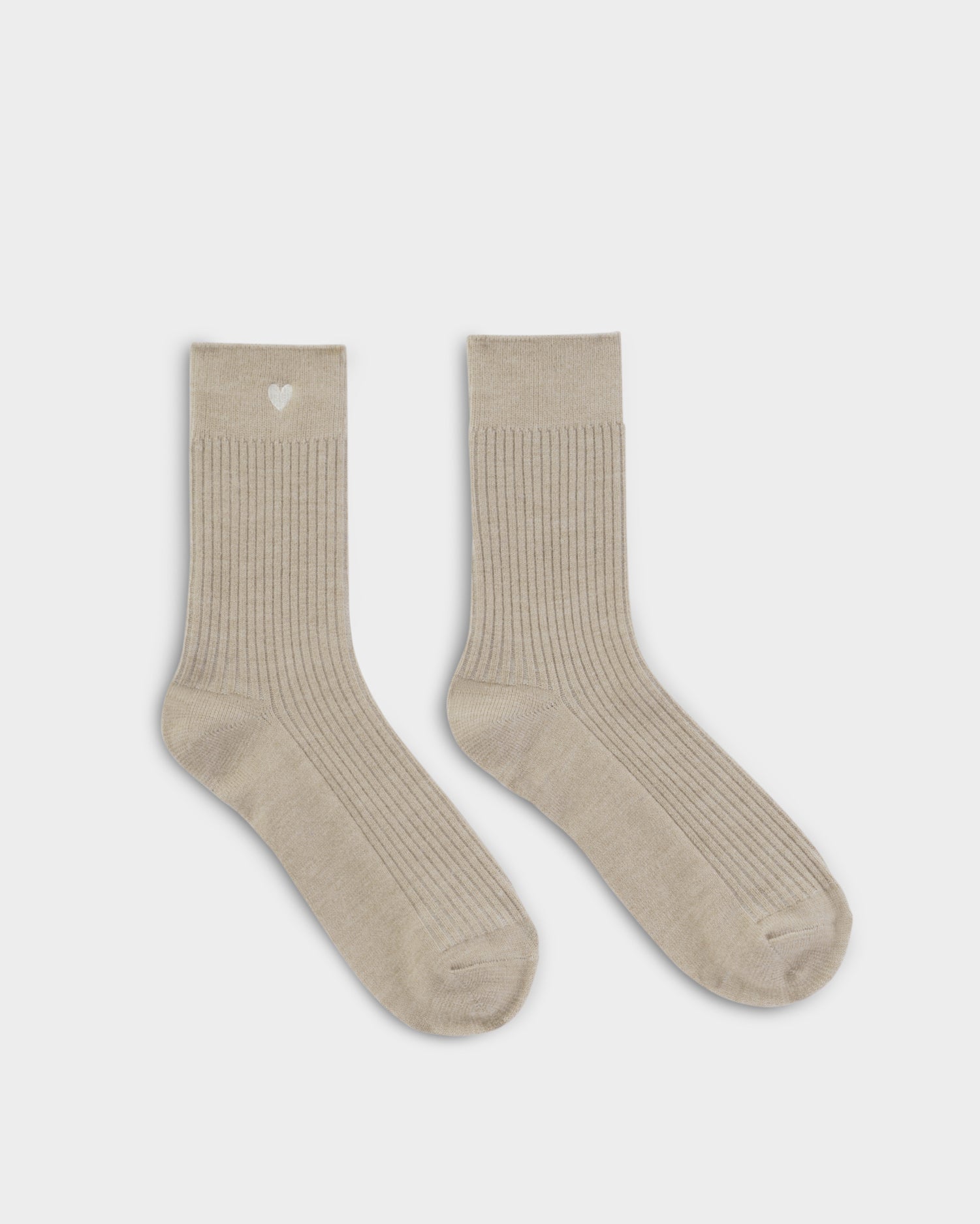 Gift Boxed Socks 'Heart' Taupe