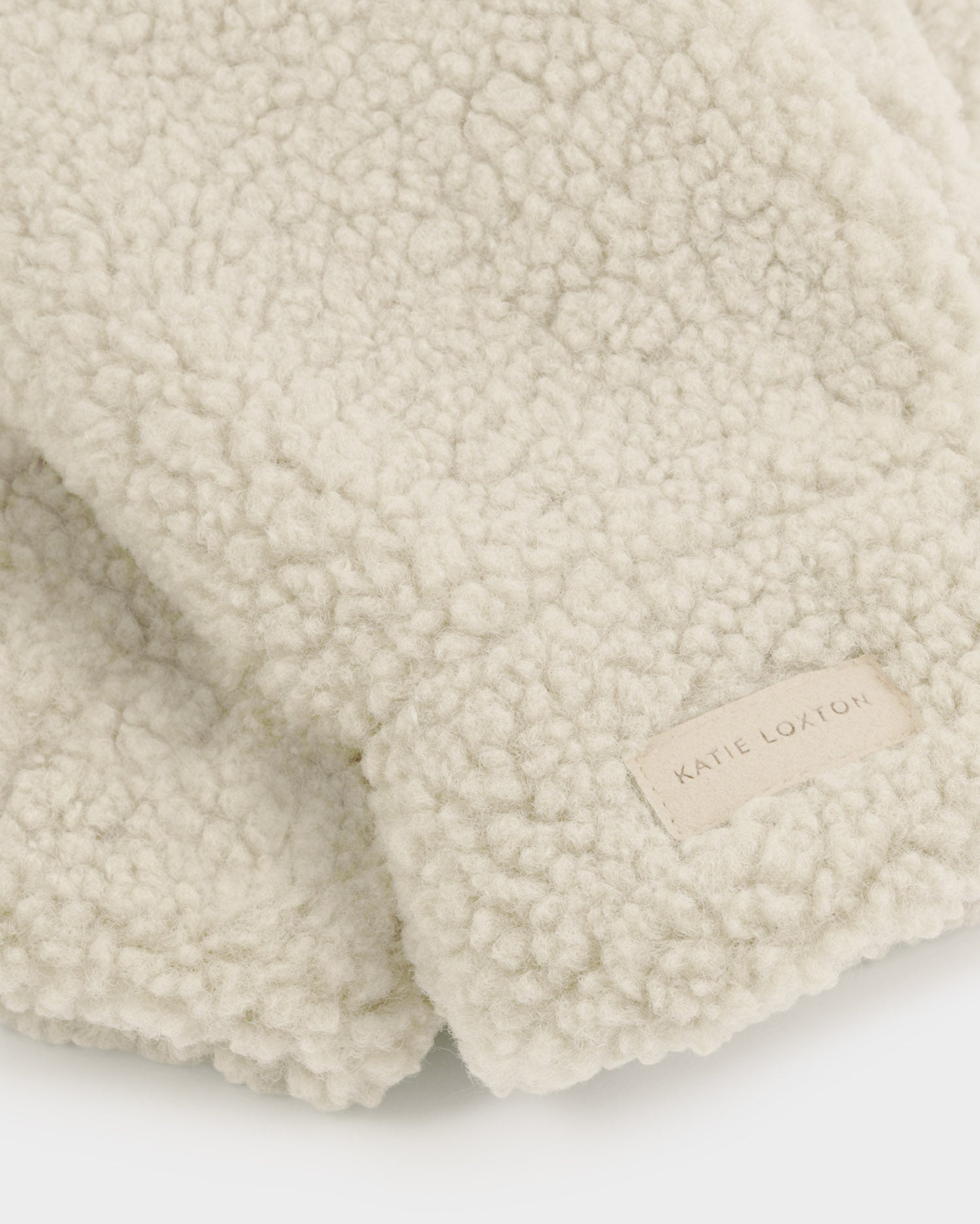 Teddy Mittens With Cord 'Cream'