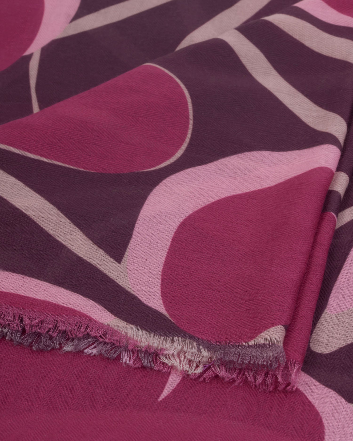 Printed Scarf 'Organic Heart' Cherry / Deep Red